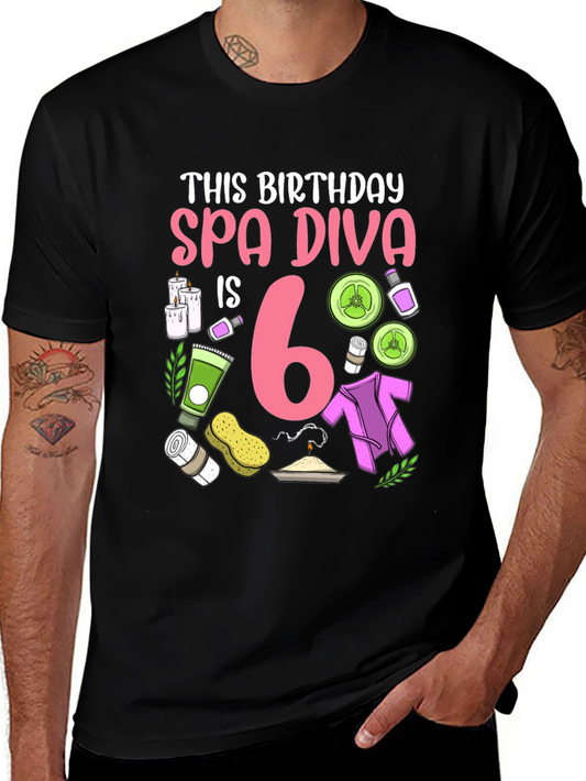 Spa Diva Birthday Girl T-Shirt - Size 6