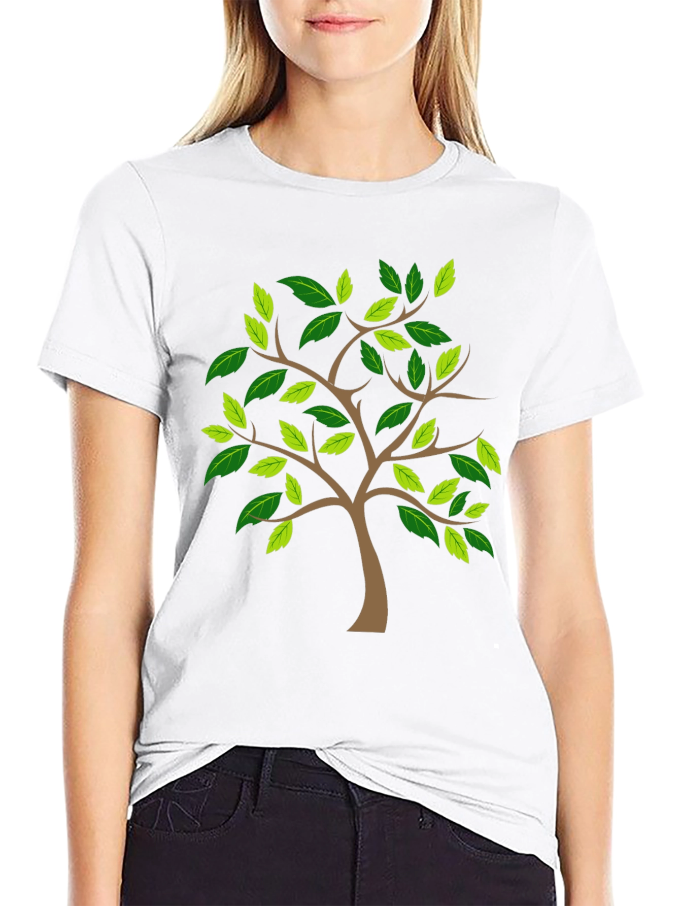 Nature Tree Graphic Print Tee - Classic Black