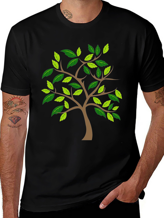 Nature Tree Graphic Print Tee - Classic Black
