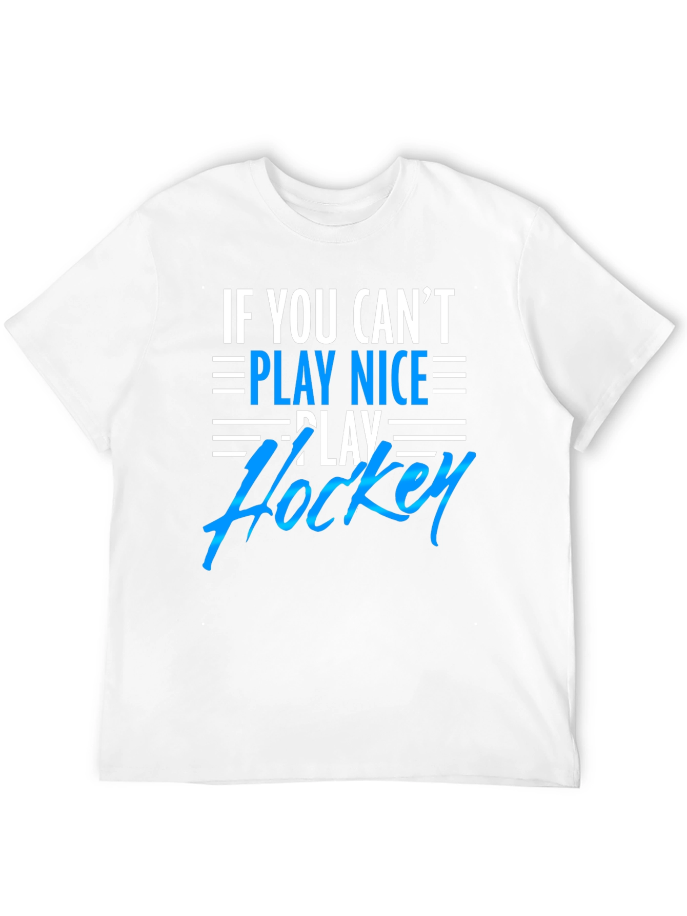 Play Hockey Graphic Tee - Black Cotton T-Shirt