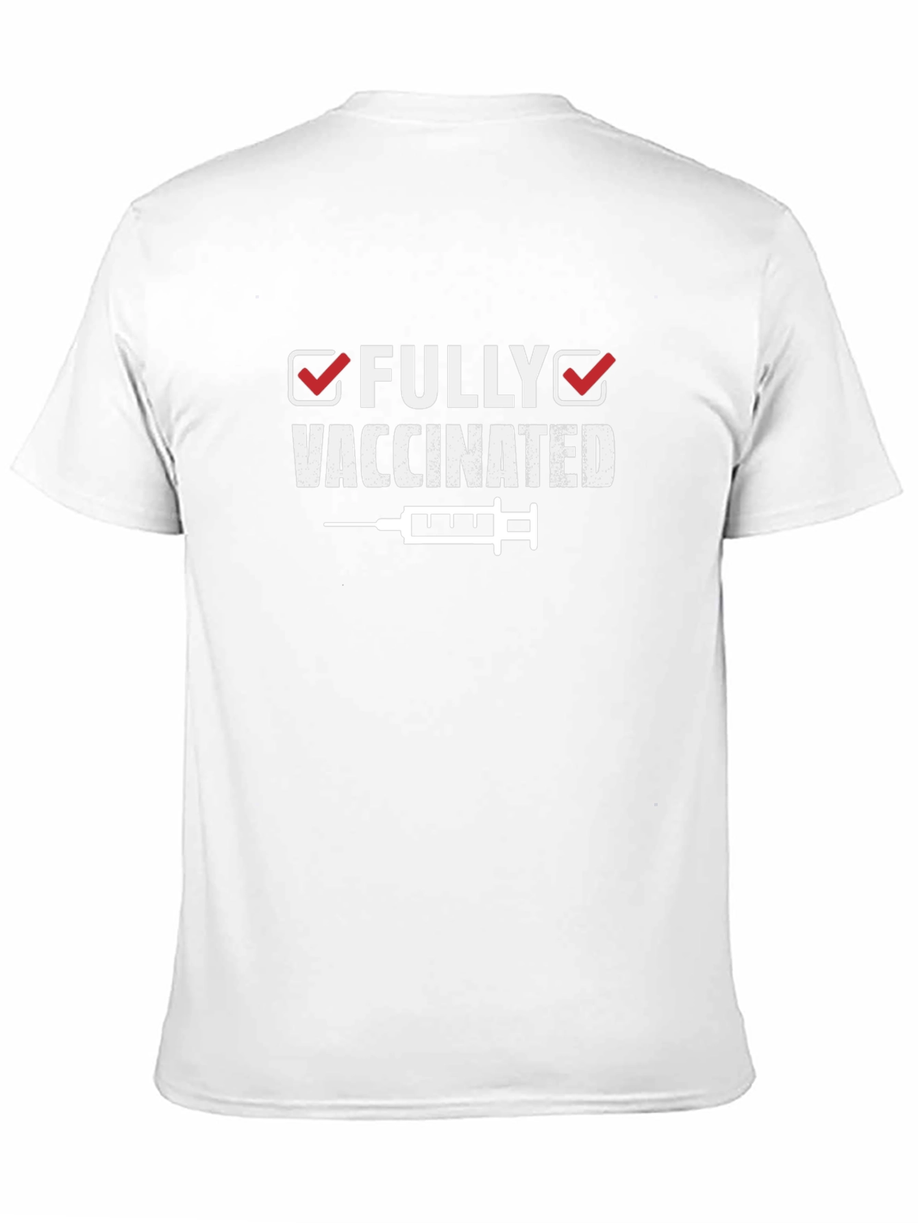 Fully Vaccinated Black Cotton Graphic T-Shirt