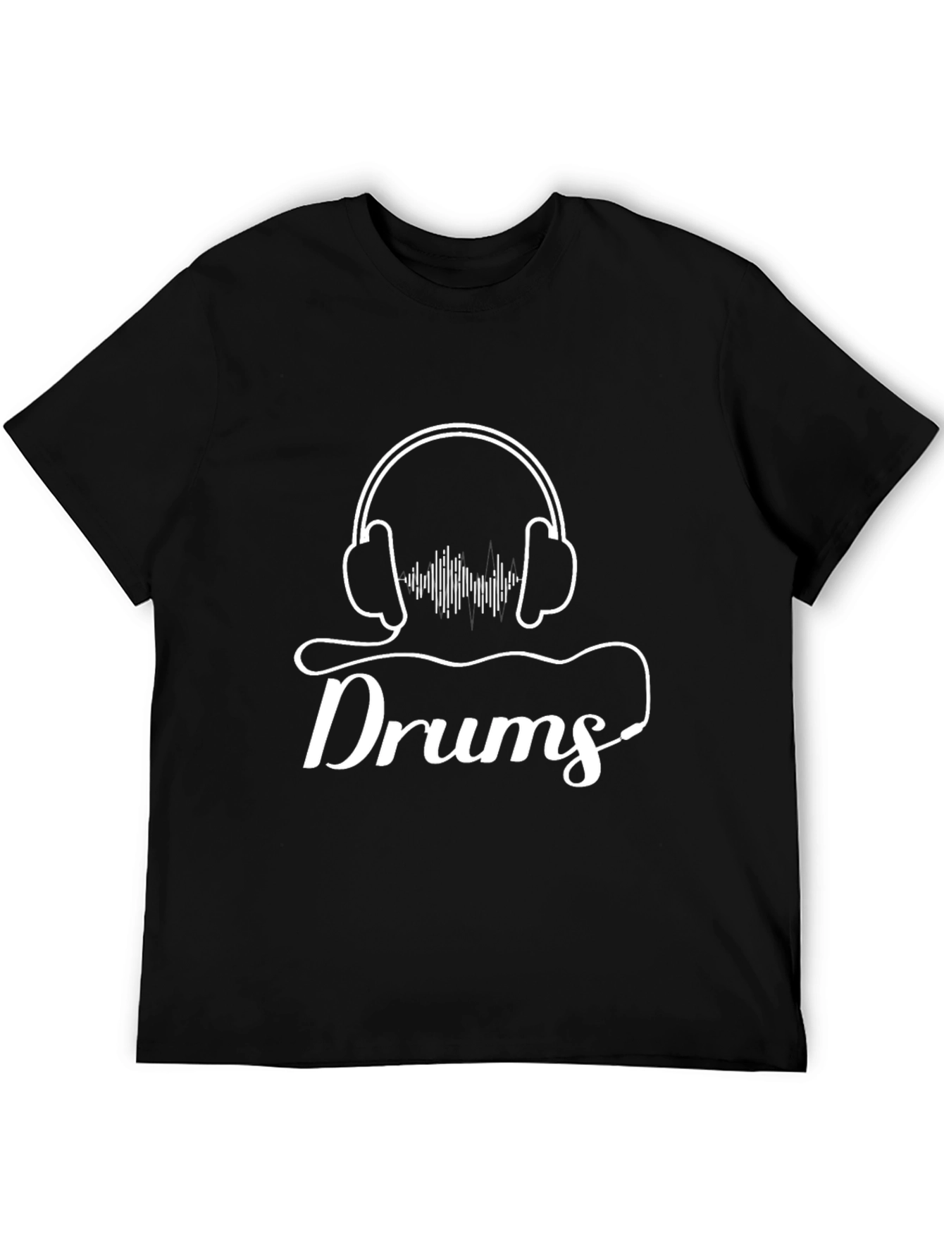 Drums Headphones Graphic Tee - Musician T-Shirt