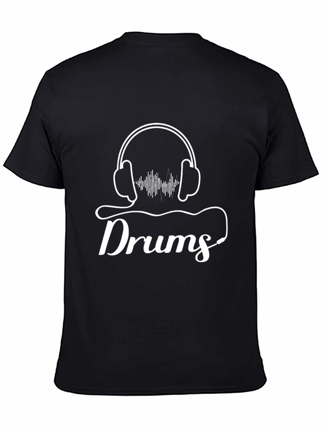 Drums Headphones Graphic Tee - Musician T-Shirt