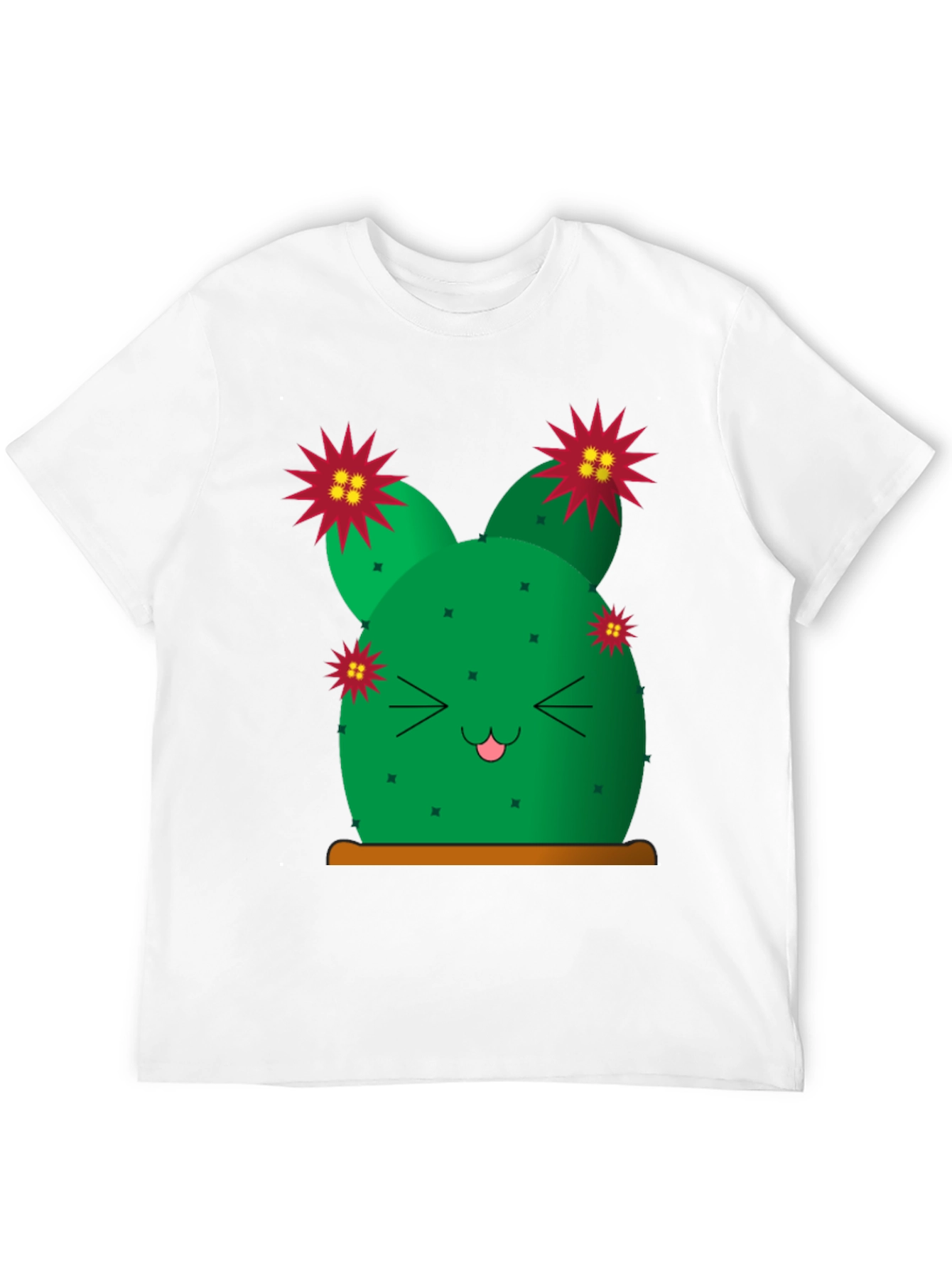 Cute Cactus Graphic Tee - Black T-Shirt