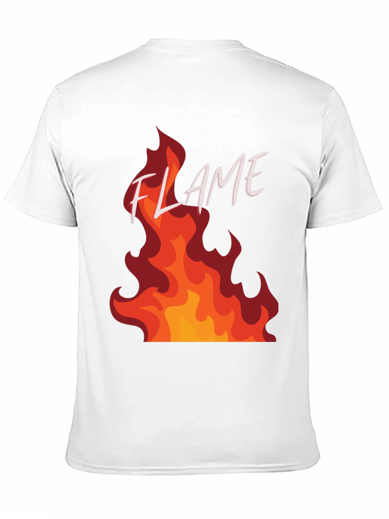 Flame Graphic Print Black T-Shirt