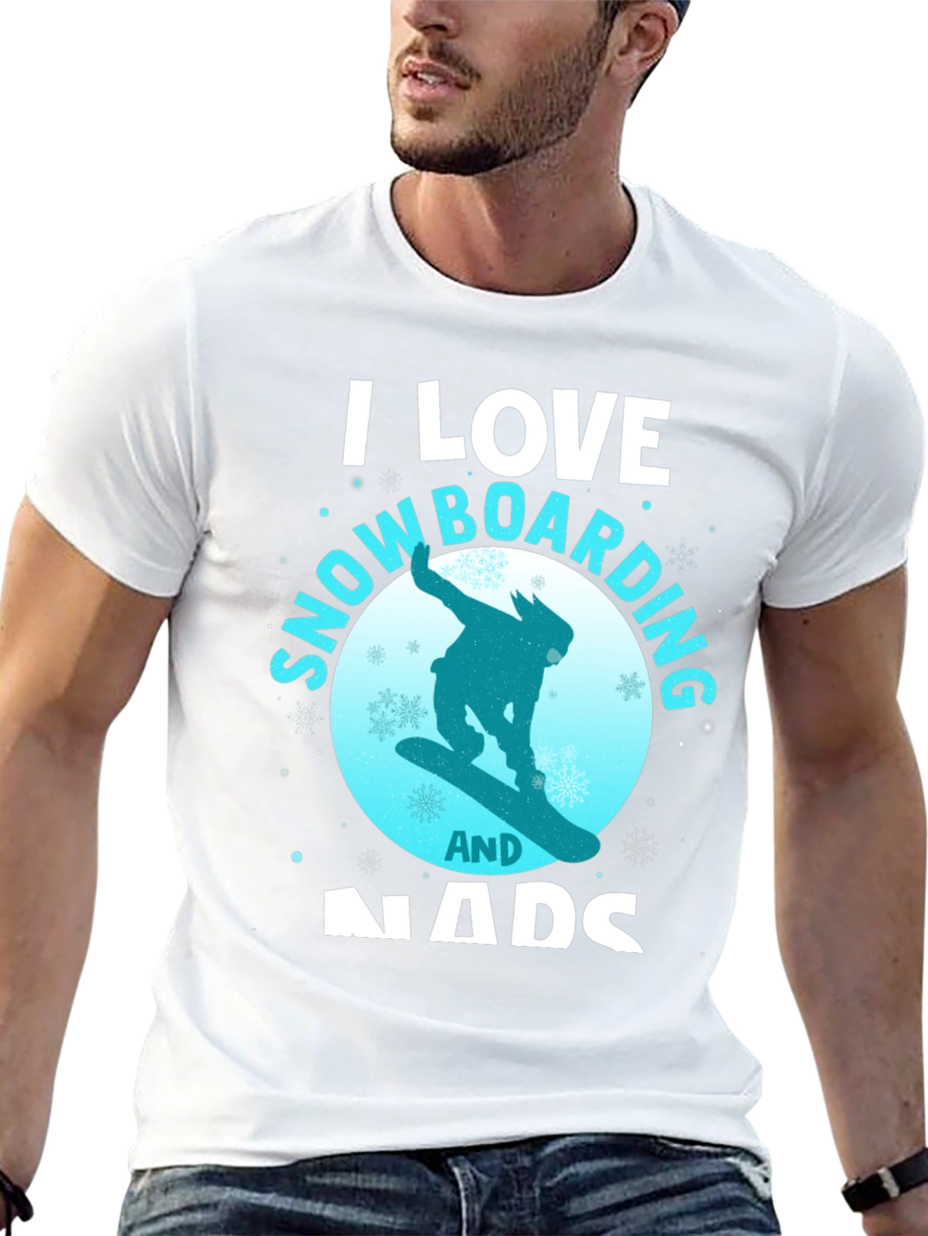 Snowboarding Fan T-Shirt: I Love Snowboarding & Nads