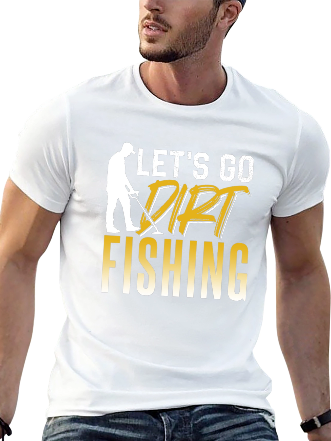 Lets Go Dirt Fishing Graphic Tee
