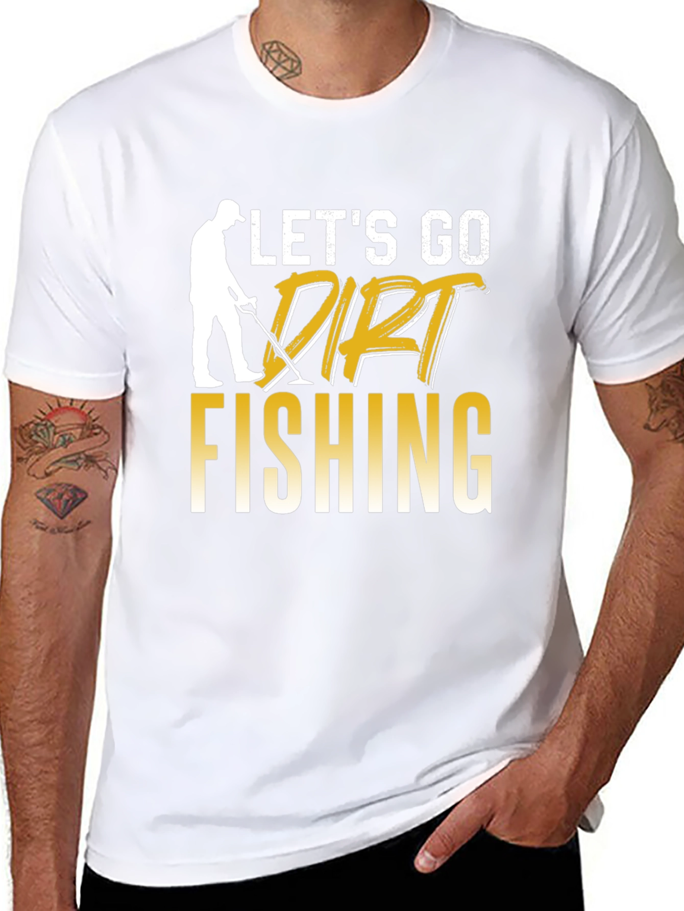 Lets Go Dirt Fishing Graphic Tee