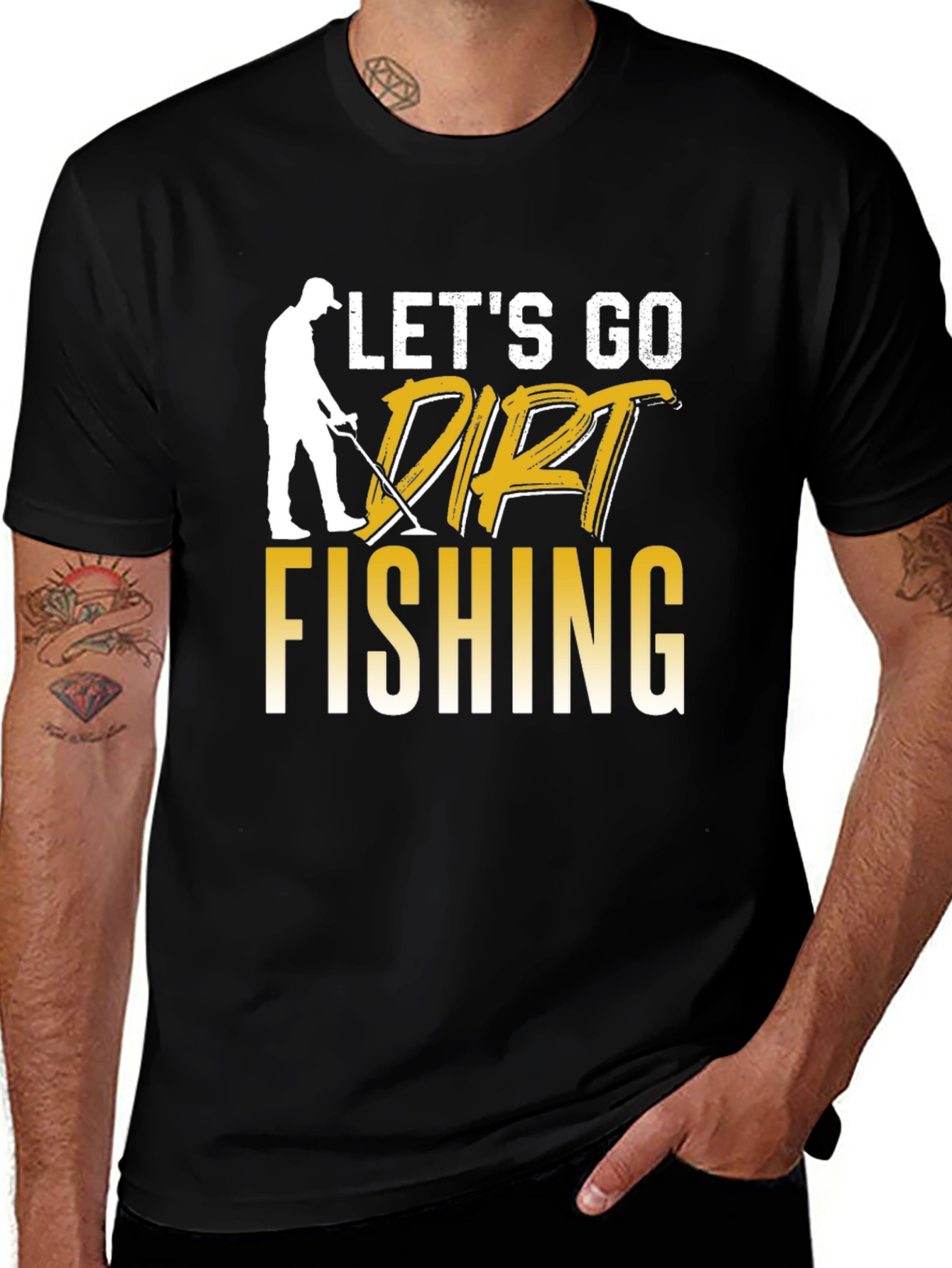 Lets Go Dirt Fishing Graphic Tee