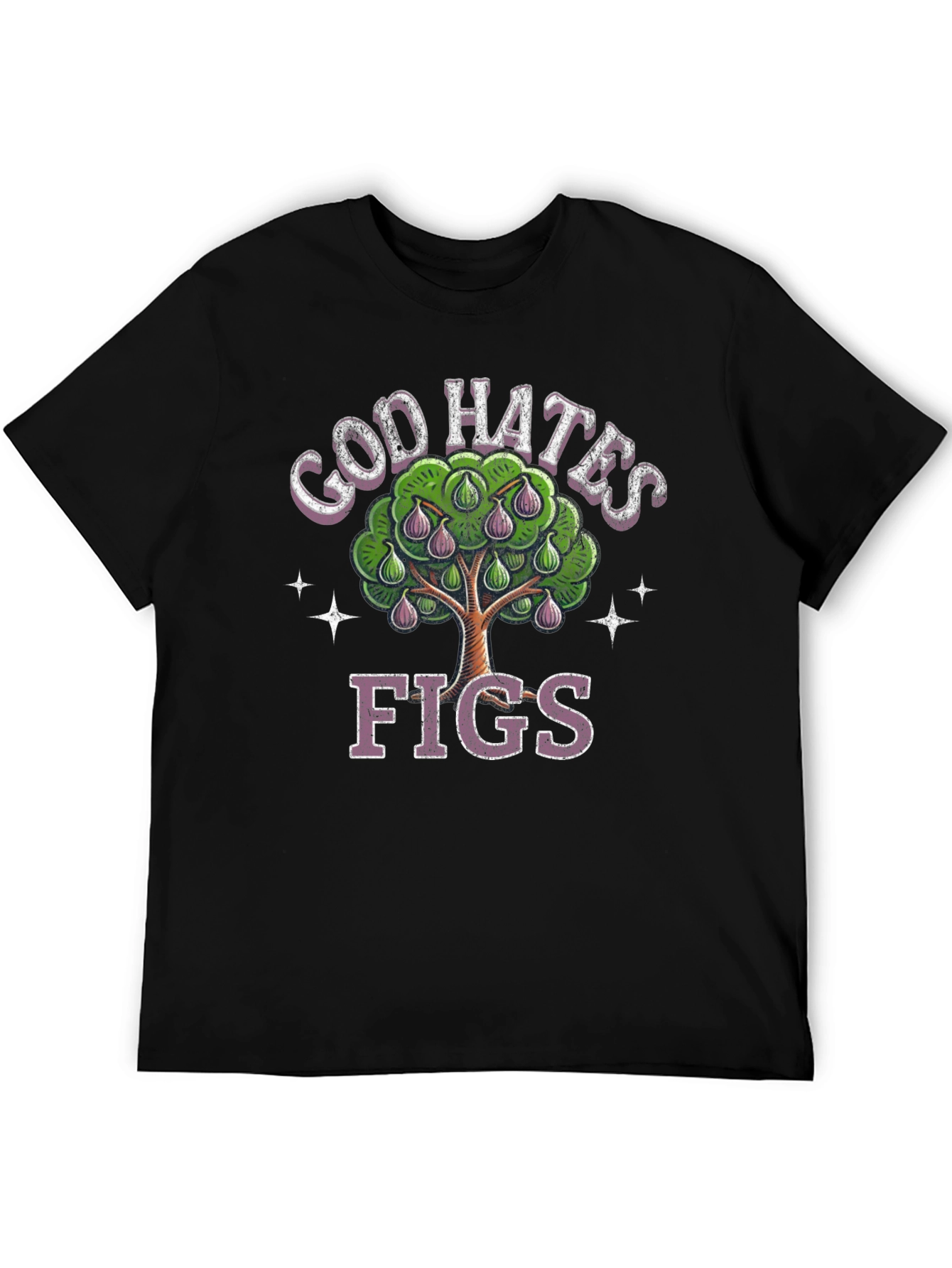God Hates Figs Graphic Tee - Black Cotton T-Shirt