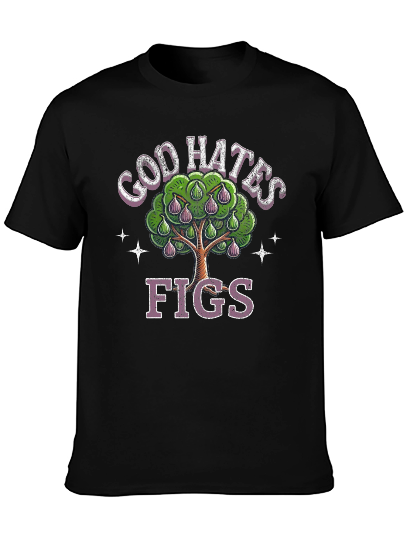 God Hates Figs Graphic Tee - Black Cotton T-Shirt