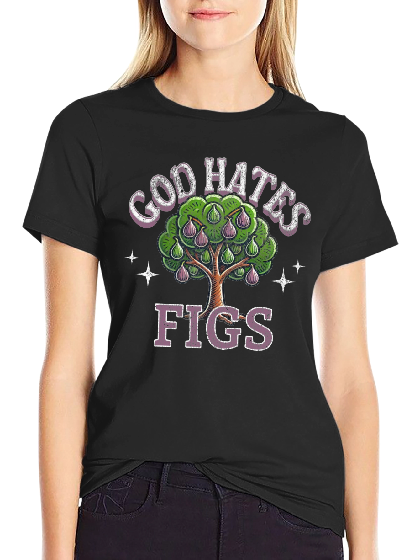 God Hates Figs Graphic Tee - Black Cotton T-Shirt