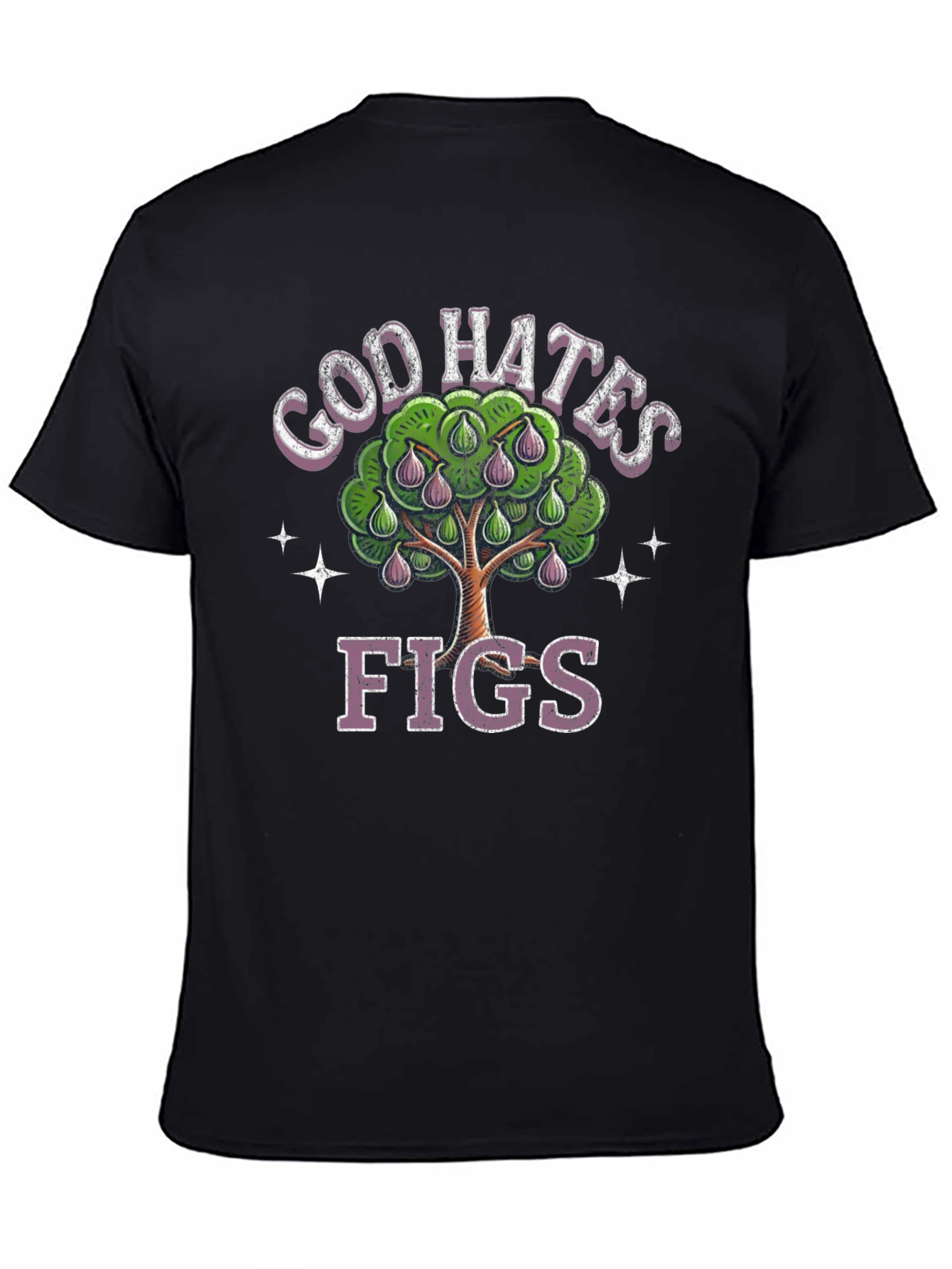 God Hates Figs Graphic Tee - Black Cotton T-Shirt