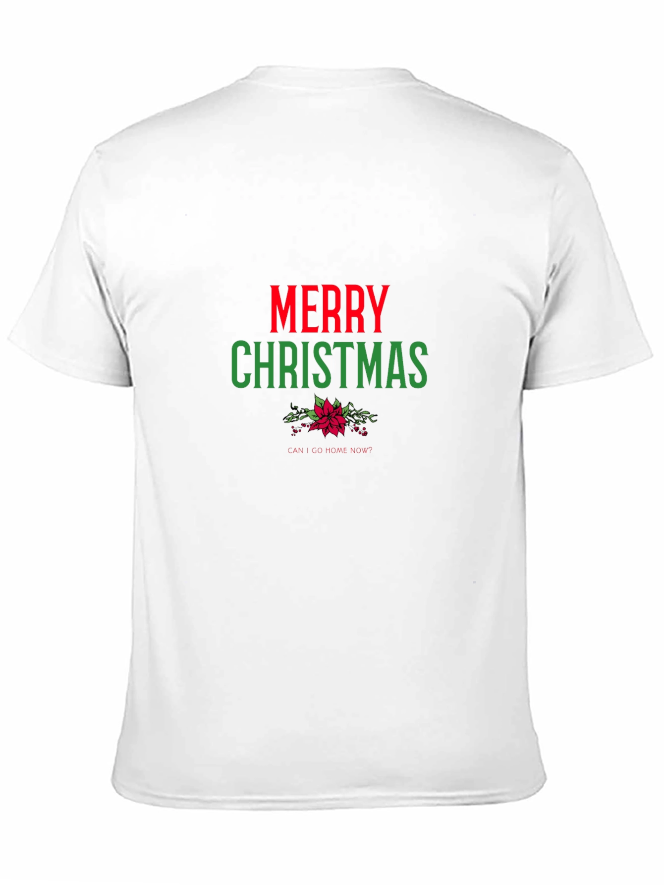 Merry Christmas Graphic Print Black T-Shirt