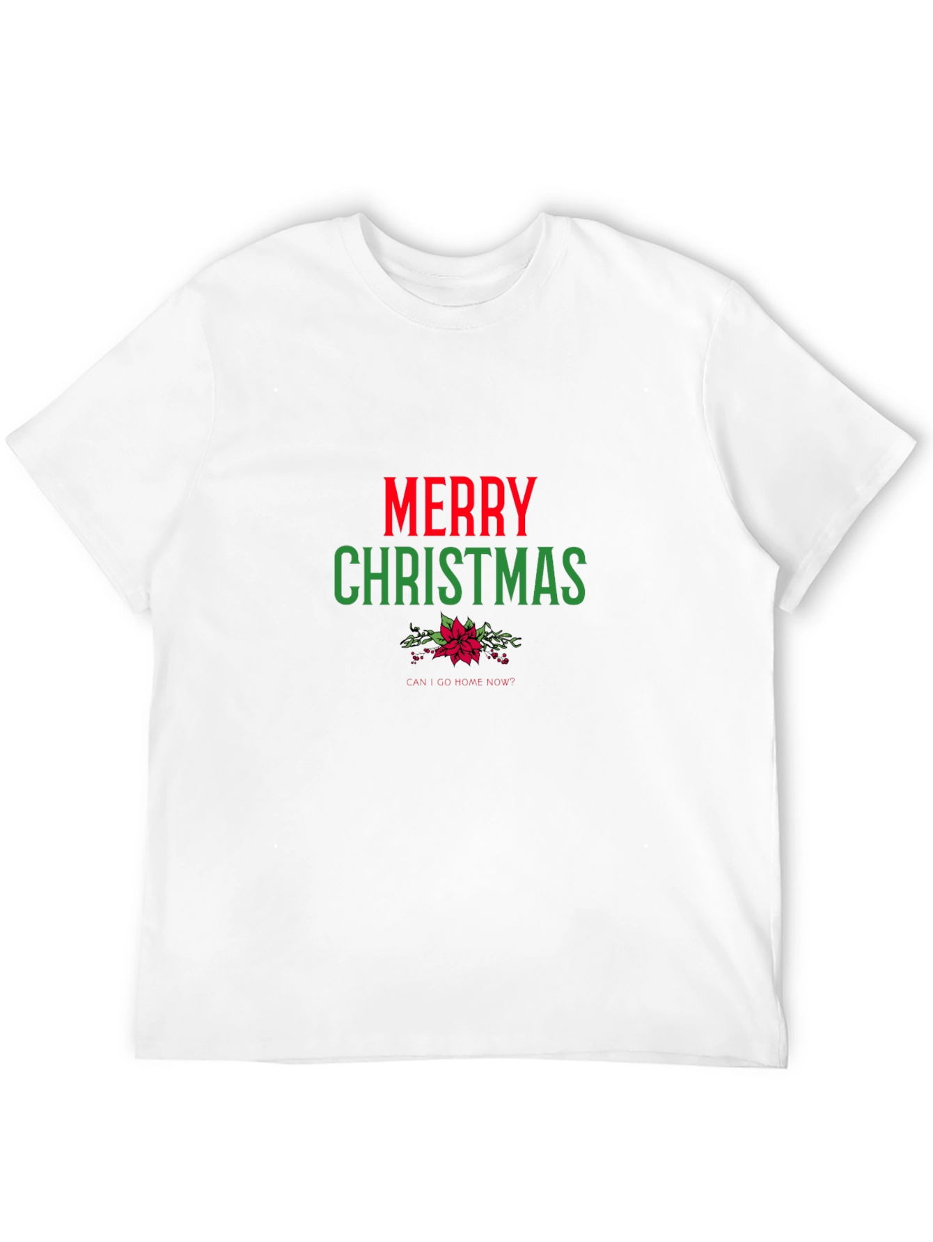 Merry Christmas Graphic Print Black T-Shirt
