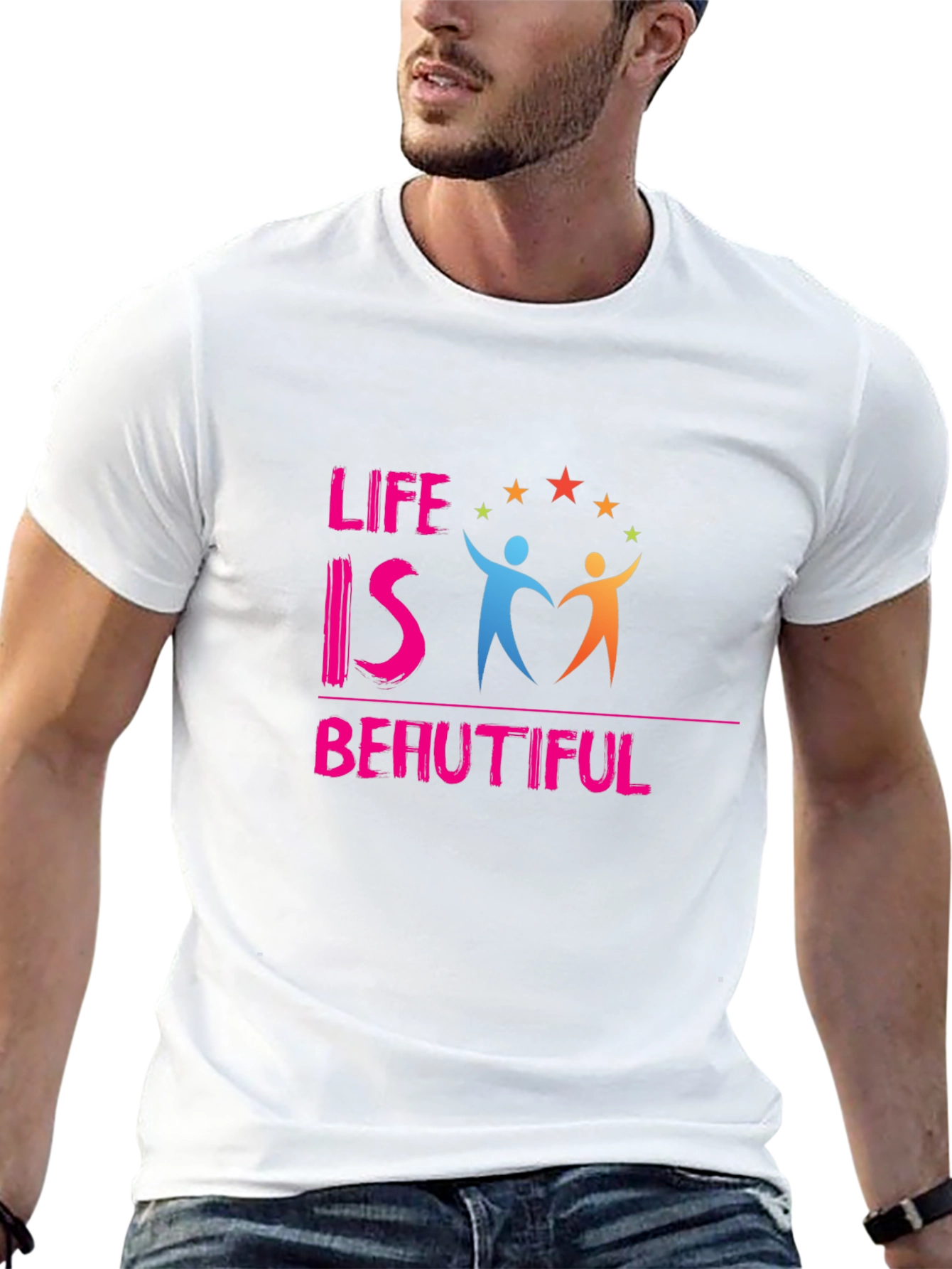 Life is Beautiful Graphic Tee - Inspiring Design