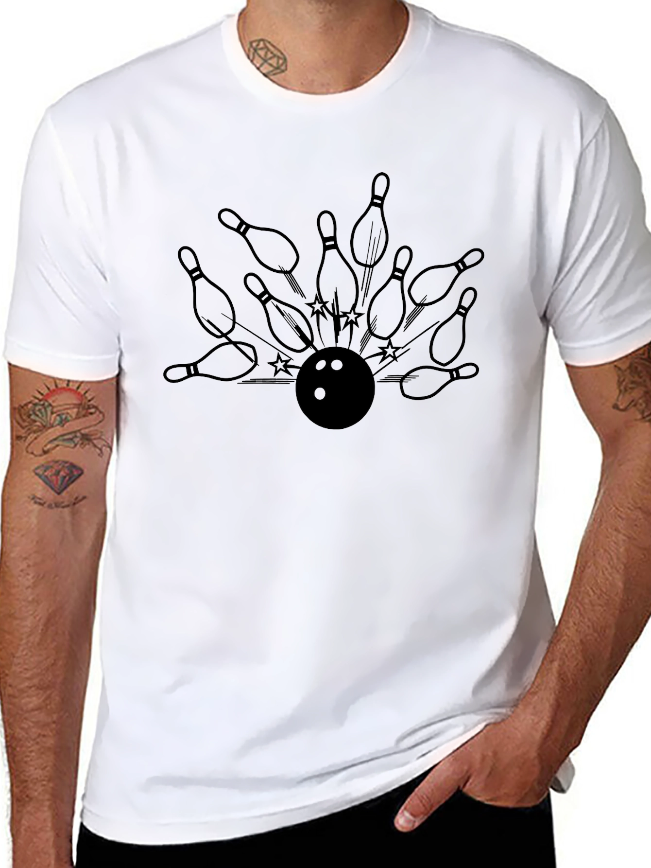 Bowling Strike Graphic Tee