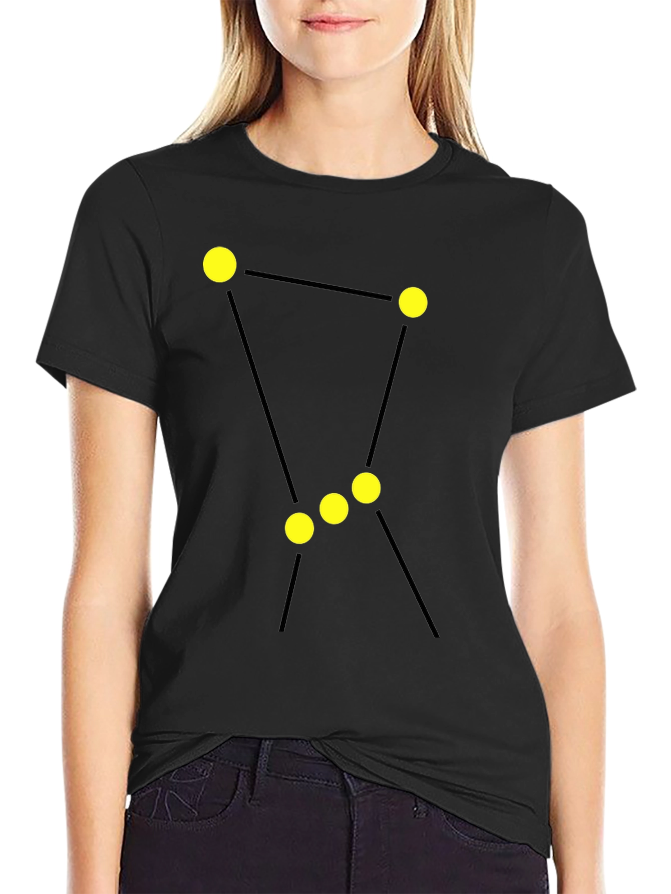 Orion Constellation Graphic Tee - Black Cotton Blend