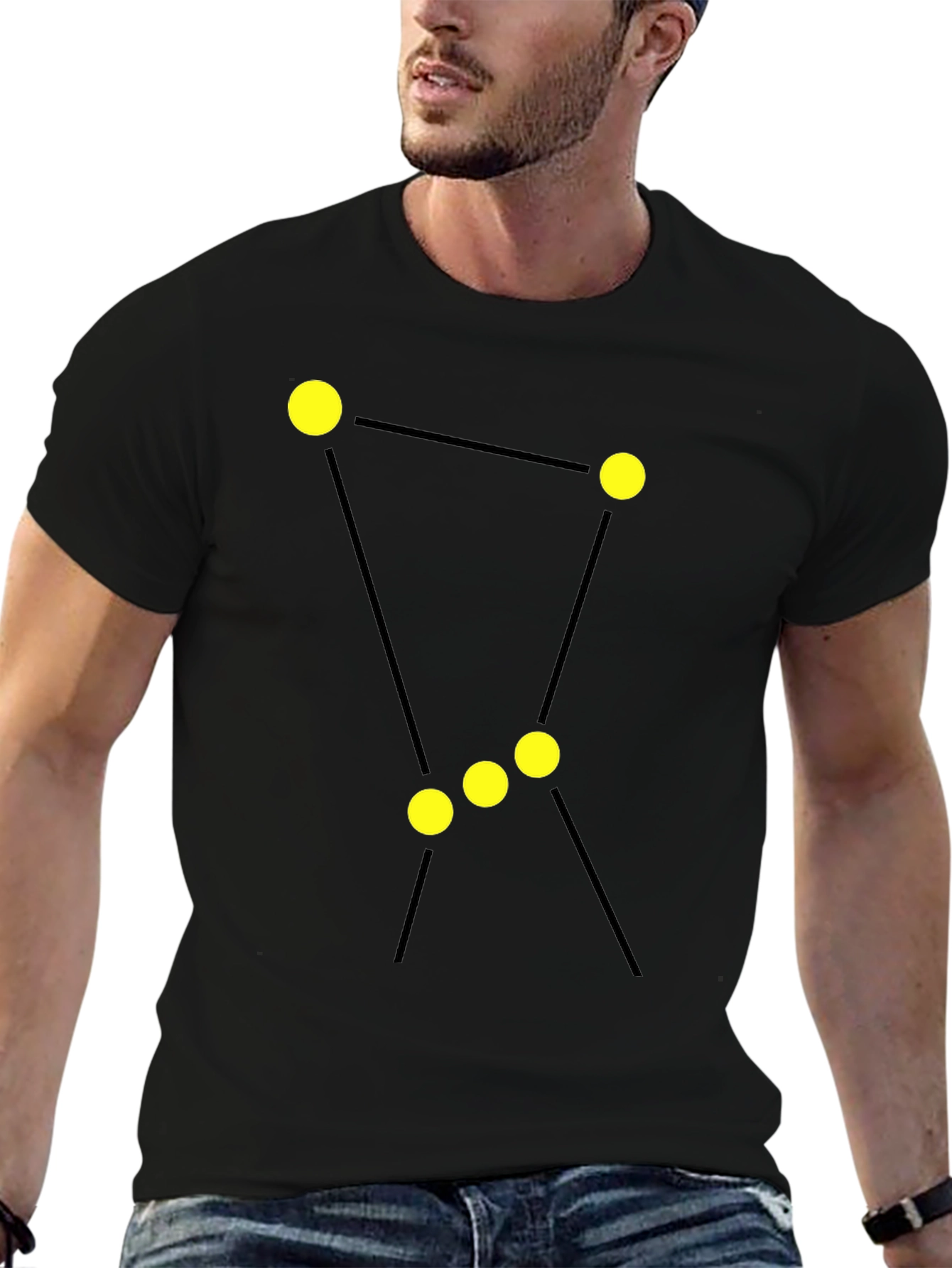 Orion Constellation Graphic Tee - Black Cotton Blend