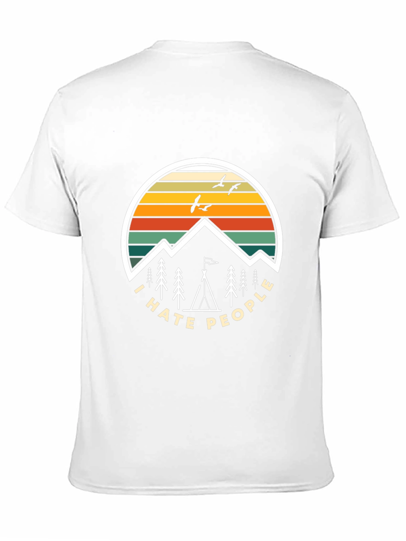 I Hate People Camping T-Shirt - Black