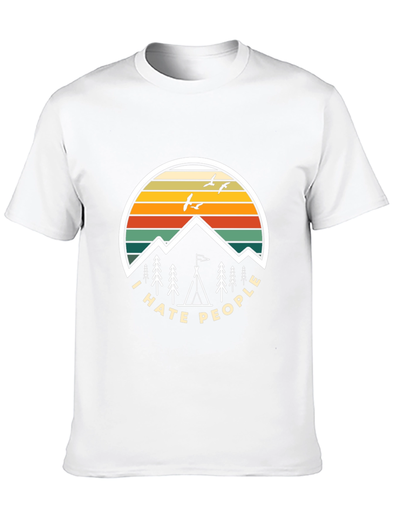 I Hate People Camping T-Shirt - Black