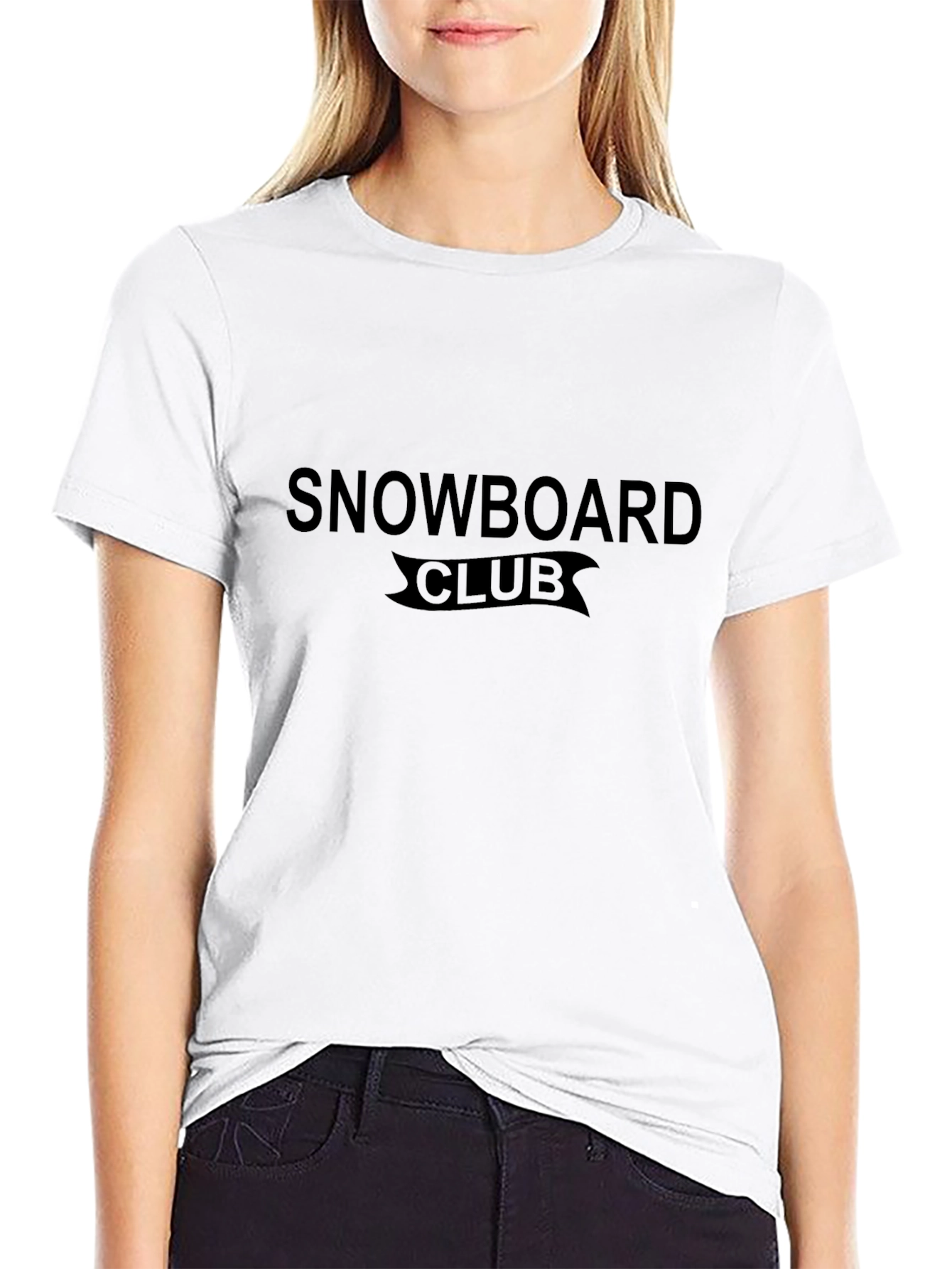 Snowboard Club Black Graphic T-Shirt