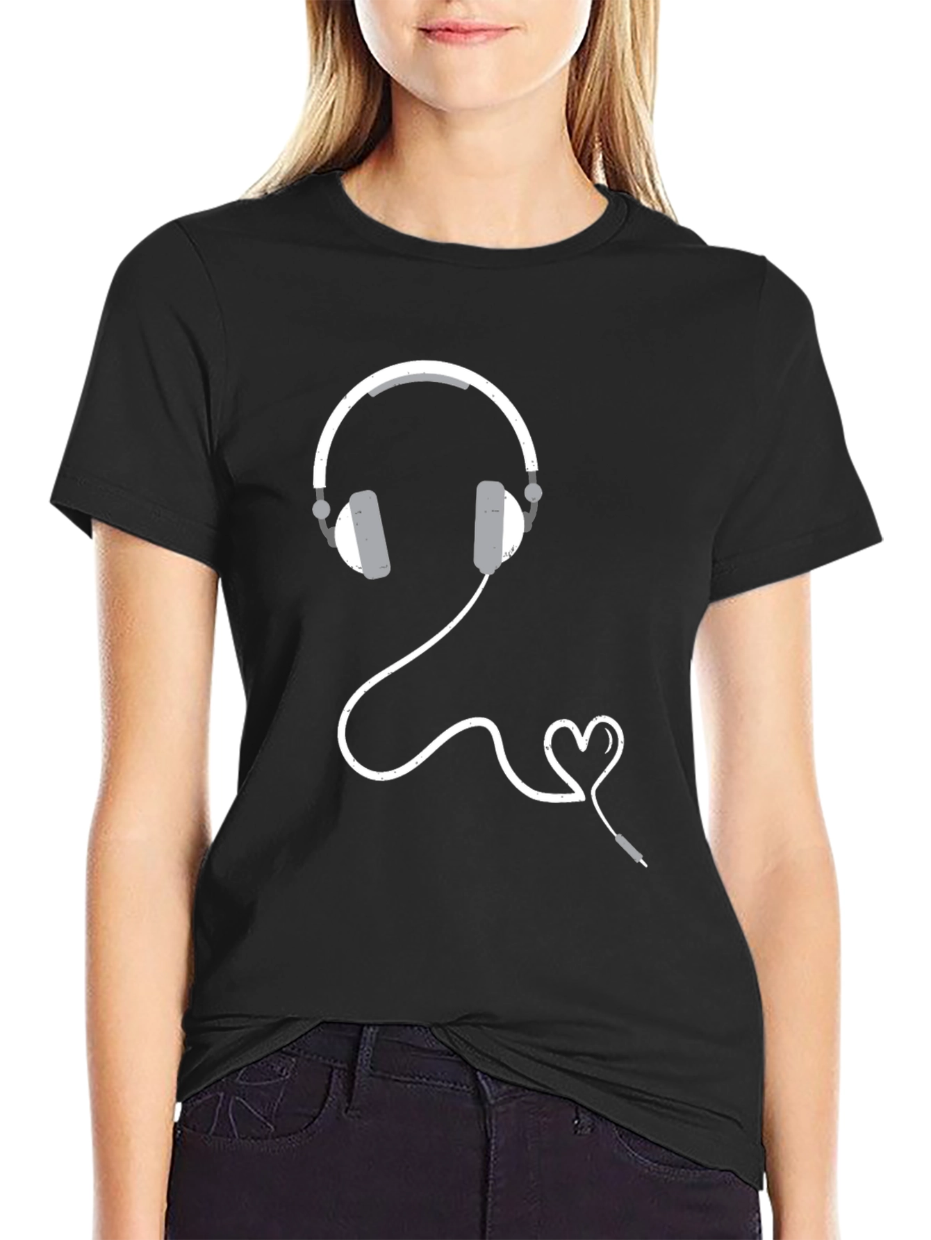 Headphones Heartbeat Graphic Tee
