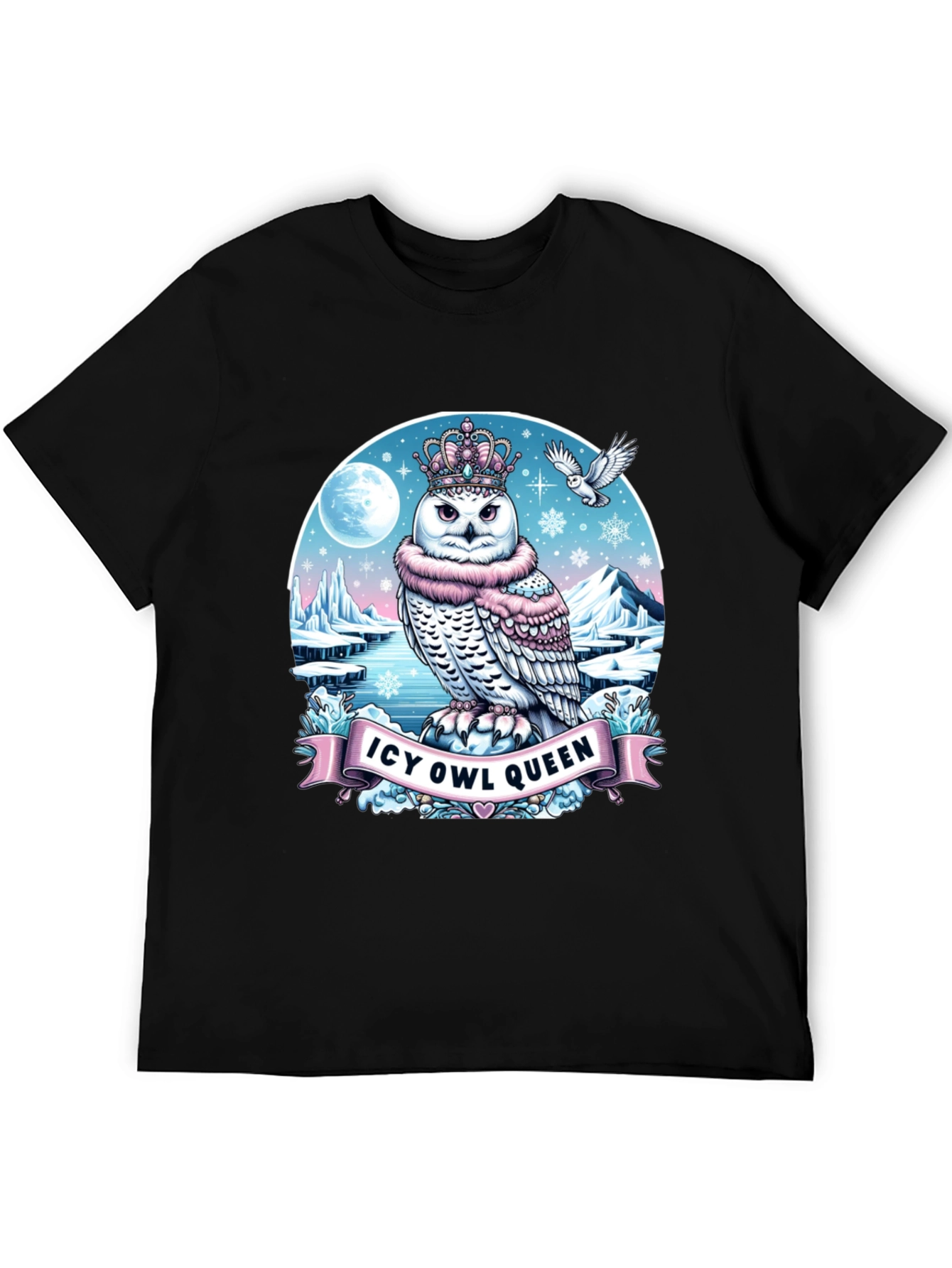 Icy Owl Queen Graphic T-Shirt