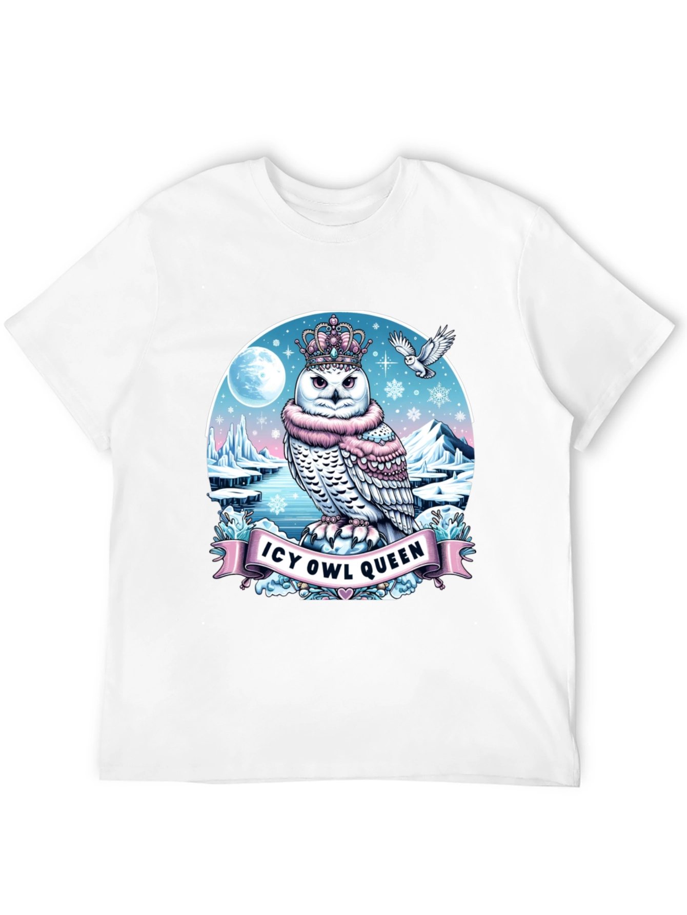 Icy Owl Queen Graphic T-Shirt