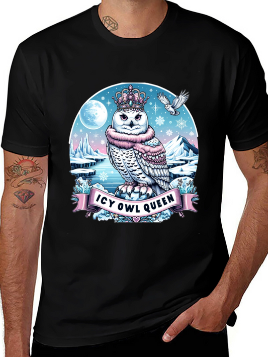 Icy Owl Queen Graphic T-Shirt