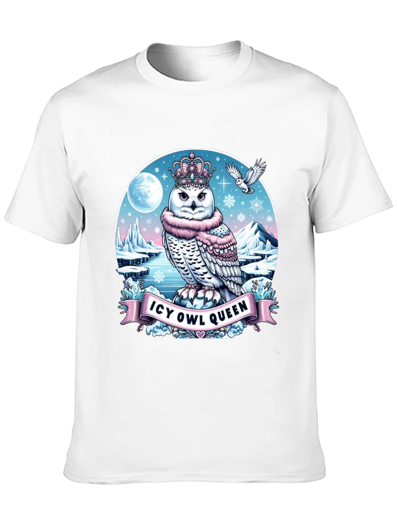 Icy Owl Queen Graphic T-Shirt