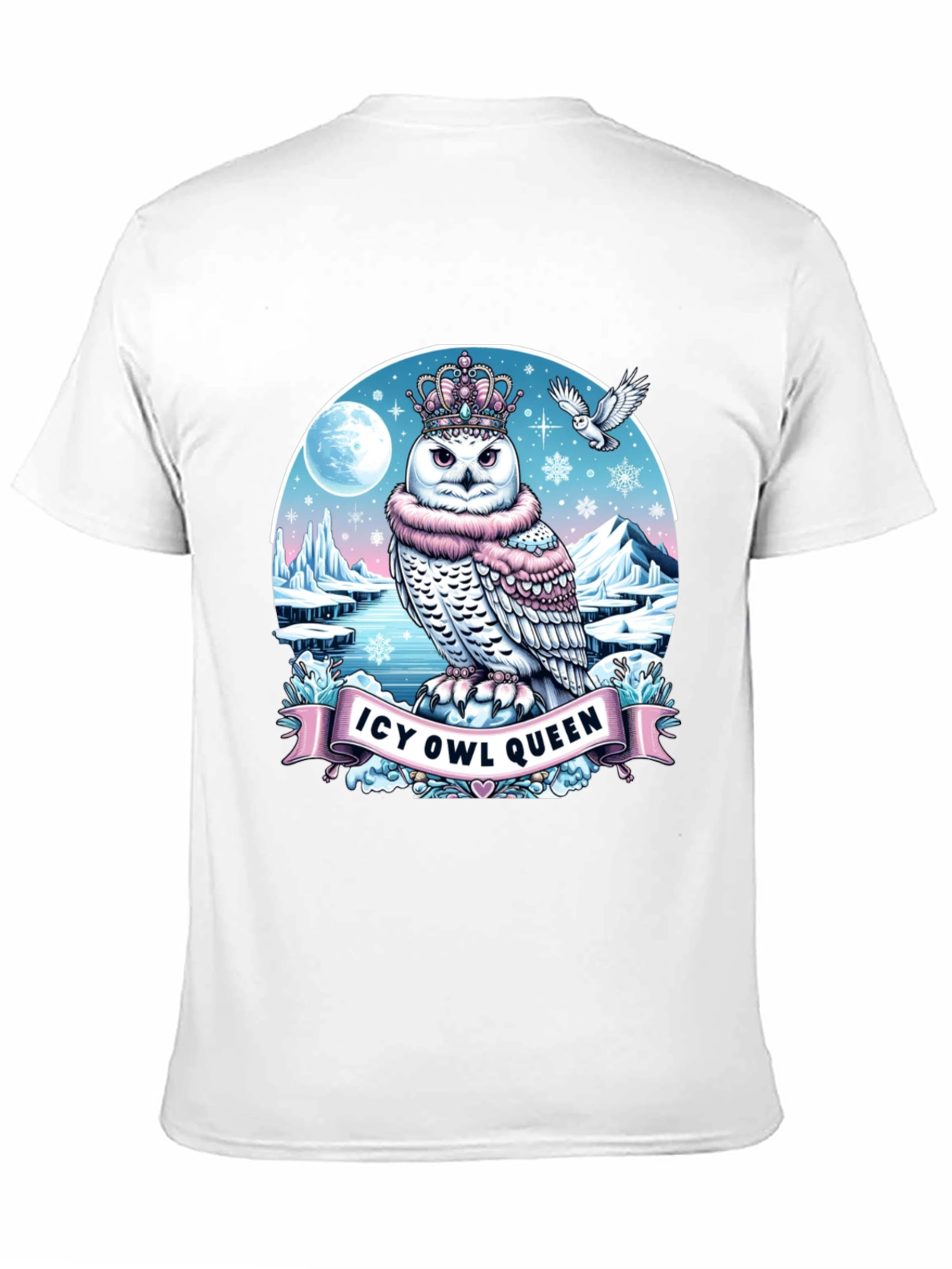 Icy Owl Queen Graphic T-Shirt