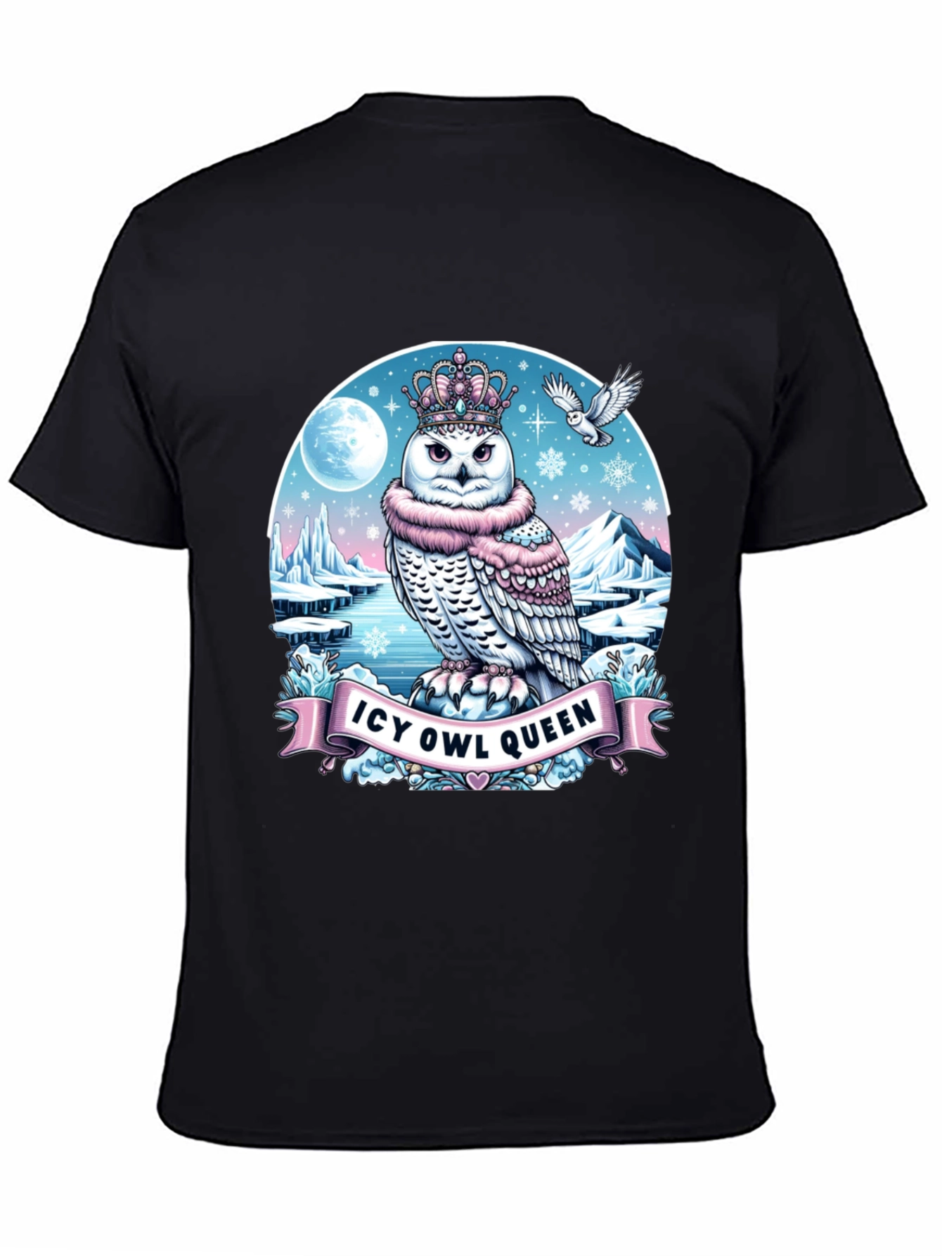 Icy Owl Queen Graphic T-Shirt