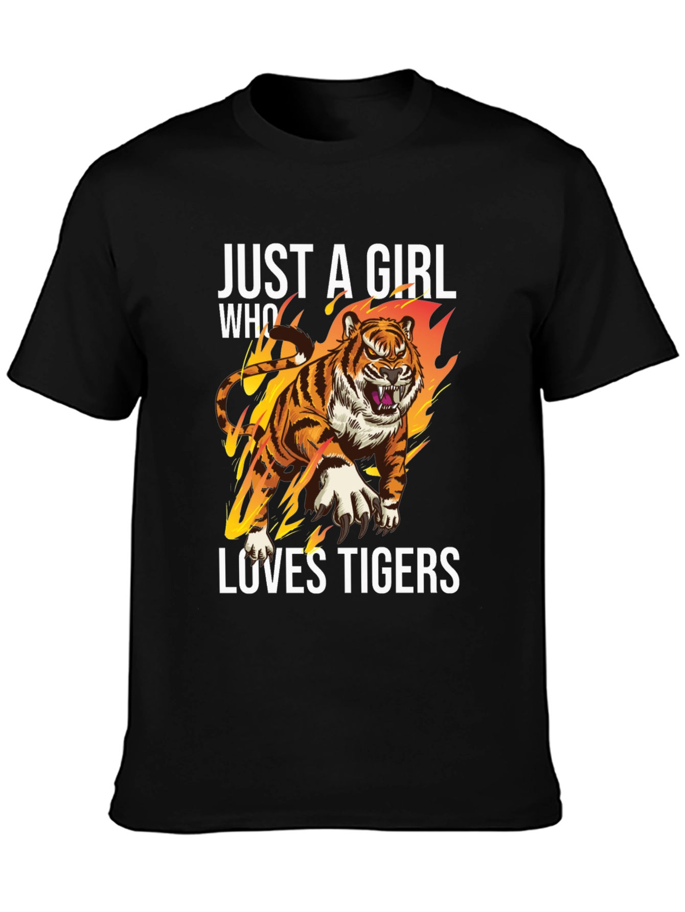 Just A Girl Who Loves Tigers Graphic T-Shirt