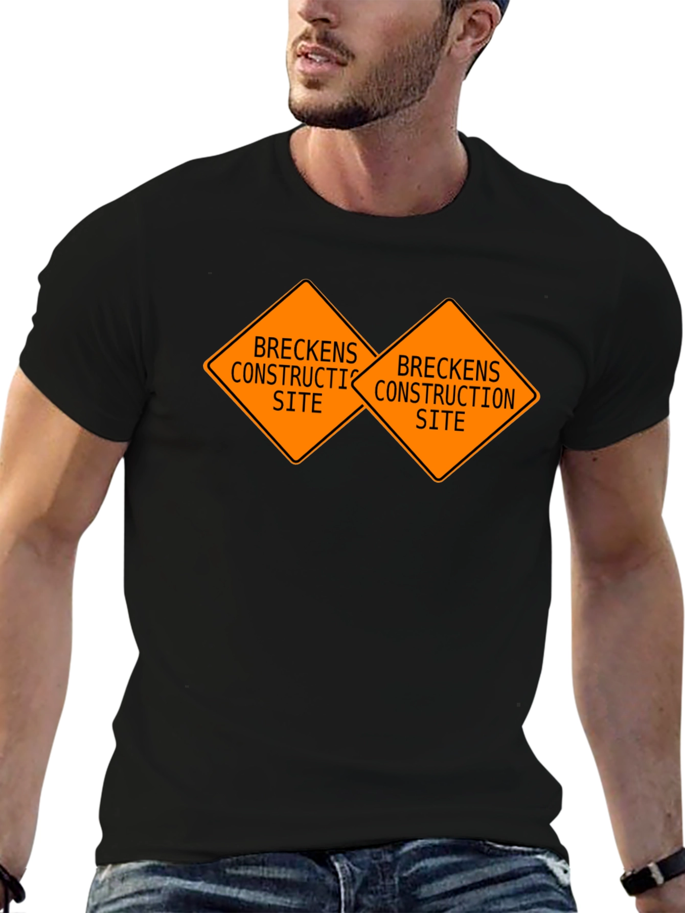 Breckens Construction Site Black T-Shirt