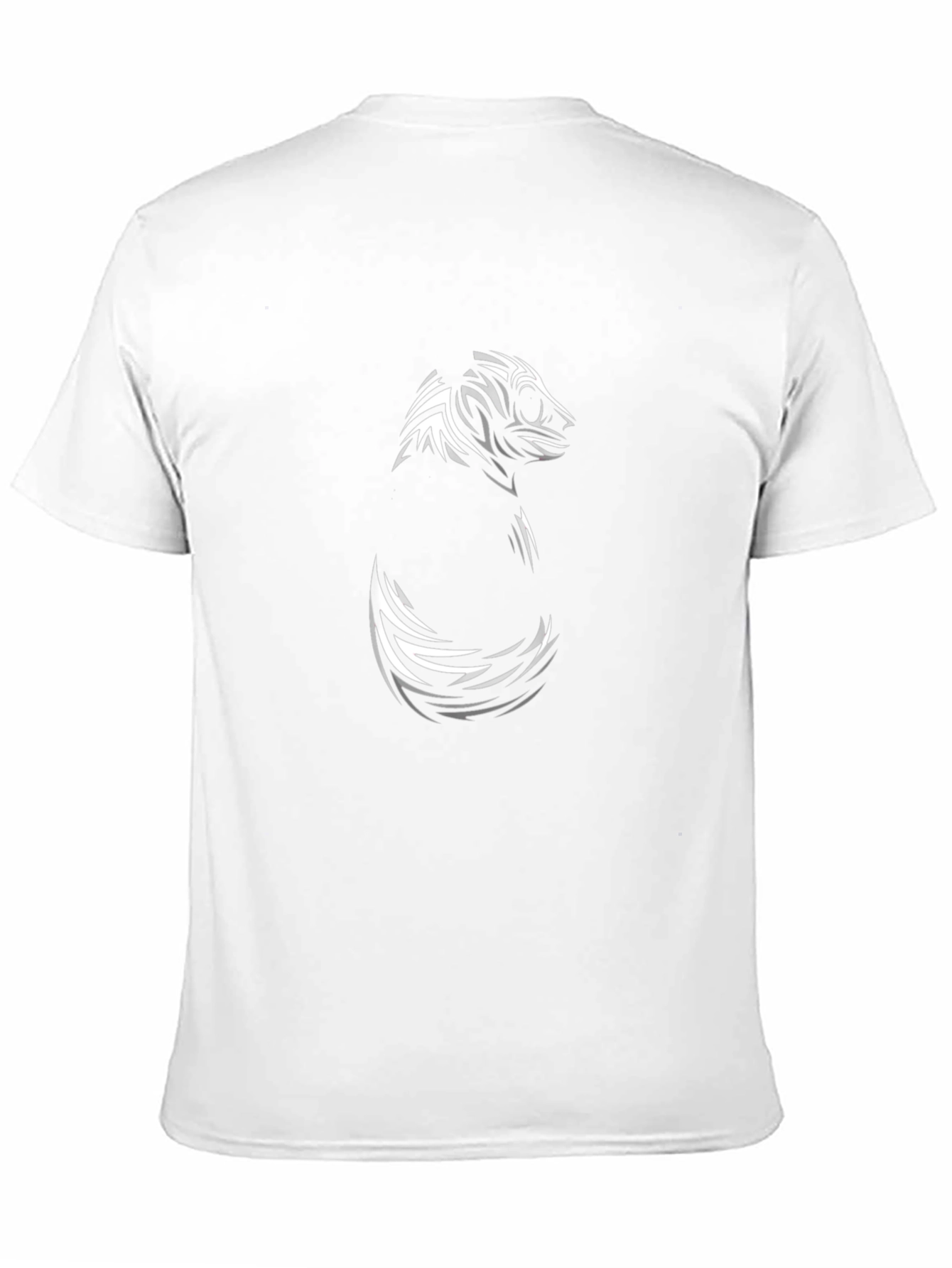 Mens Black T-Shirt with Abstract Animal Design