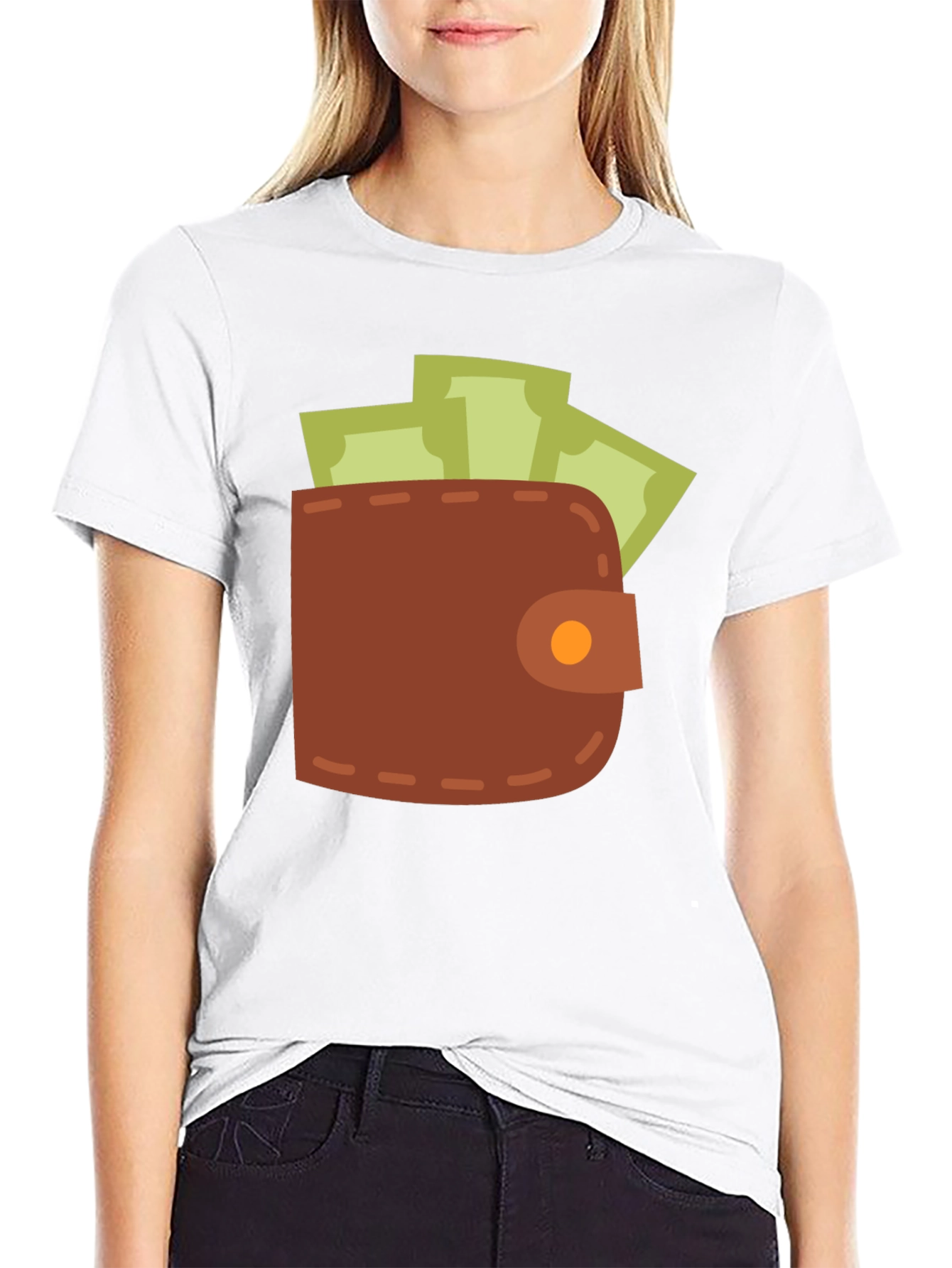 Wallet & Cash Graphic Tee - Funny Money Shirt