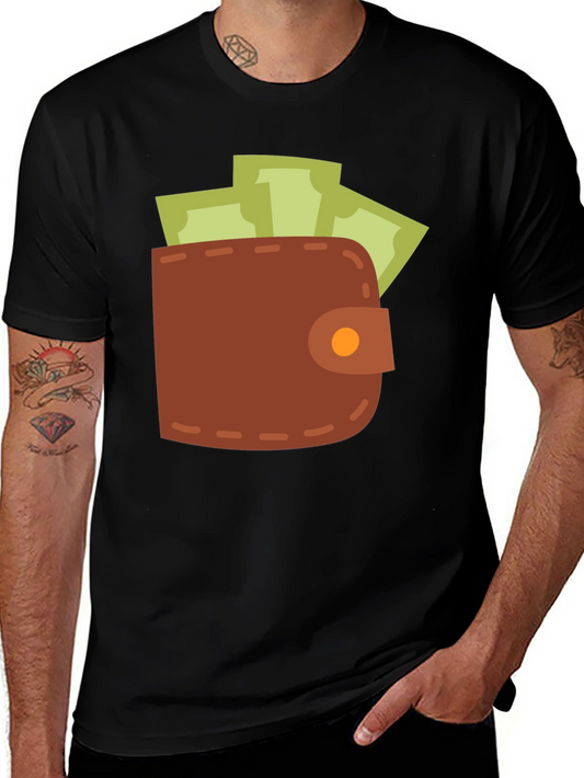 Wallet & Cash Graphic Tee - Funny Money Shirt