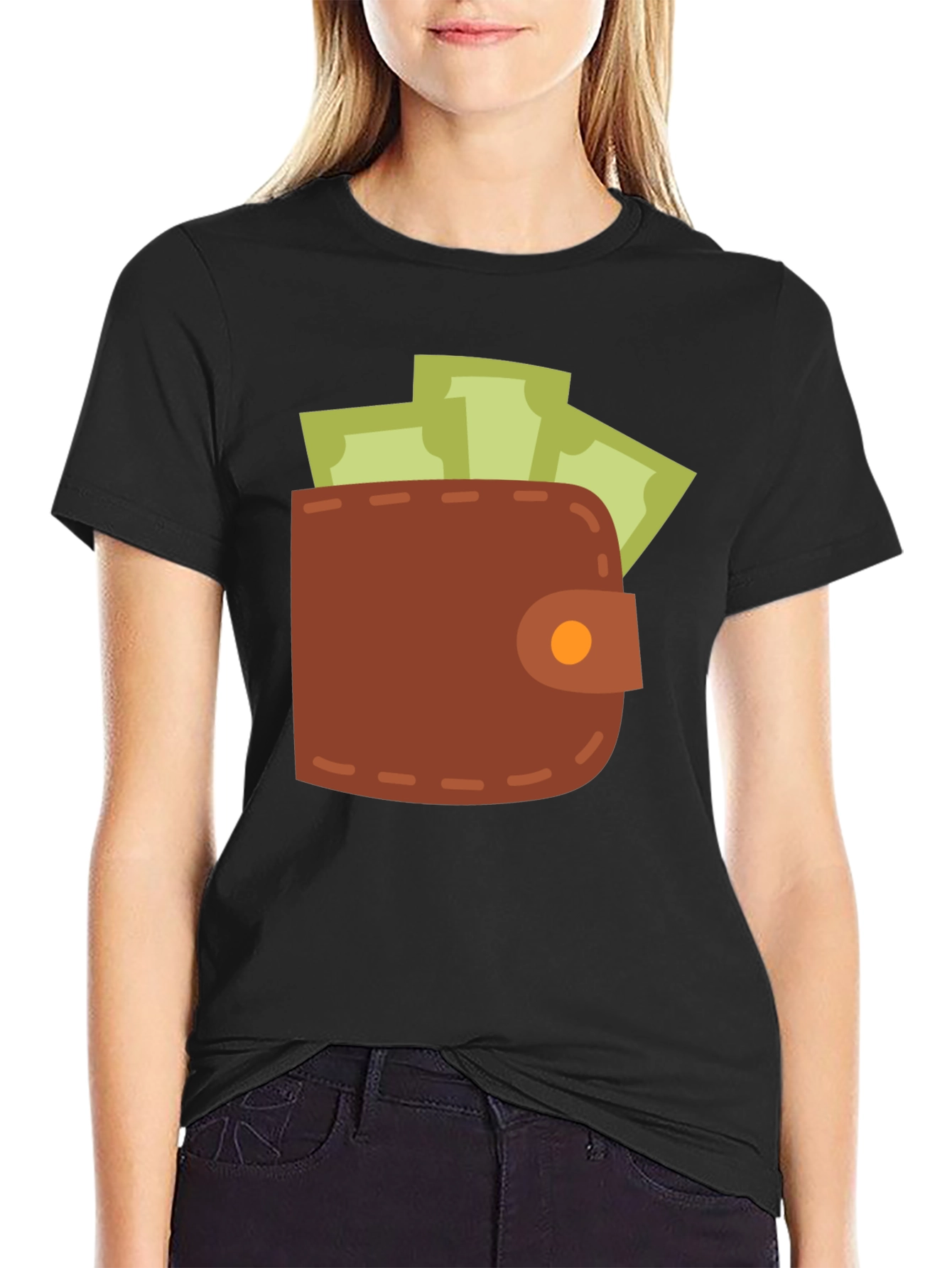 Wallet & Cash Graphic Tee - Funny Money Shirt