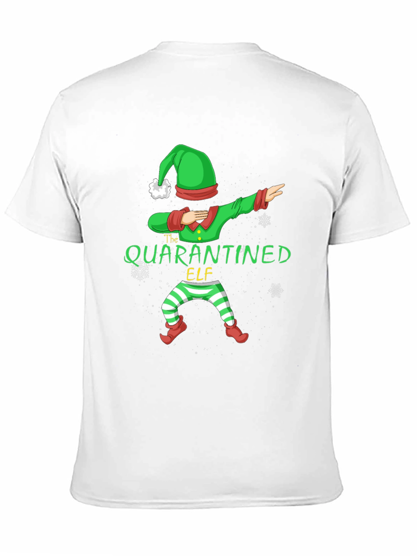 Quarantined Elf Dabbing Holiday T-Shirt