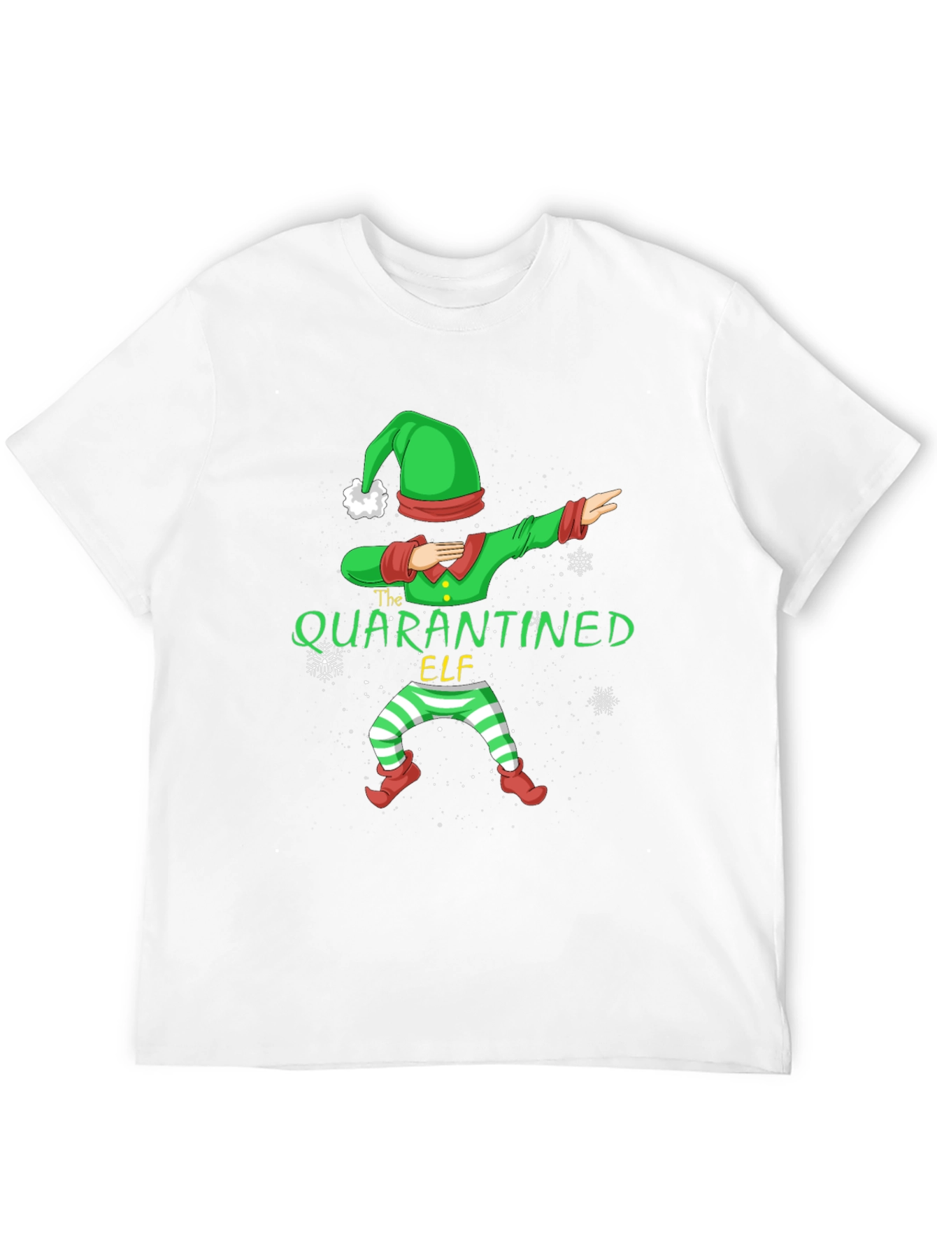Quarantined Elf Dabbing Holiday T-Shirt