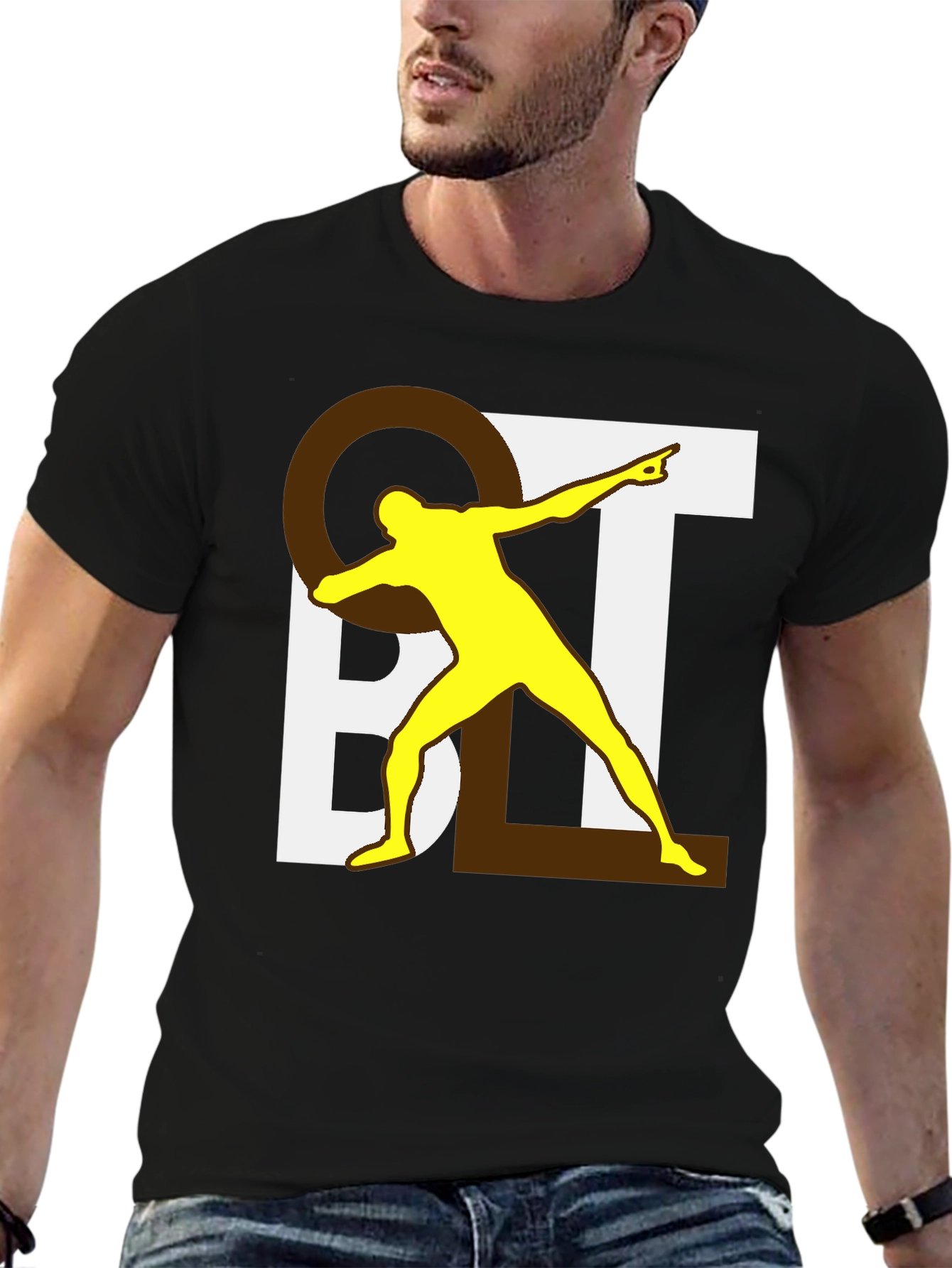 Novelty Graphic Tee - QBL Dabbing Player Black T-Shirt