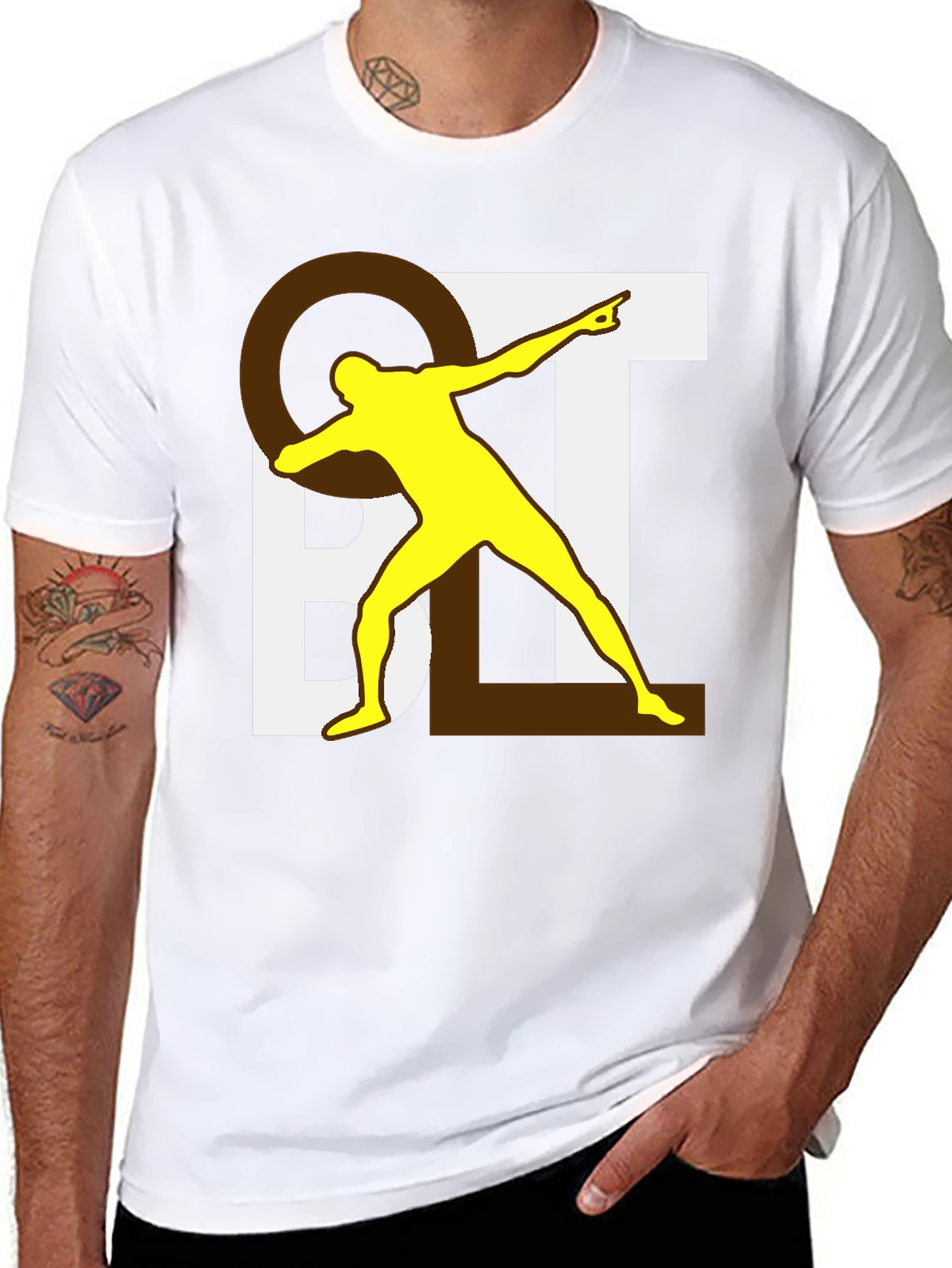 Novelty Graphic Tee - QBL Dabbing Player Black T-Shirt
