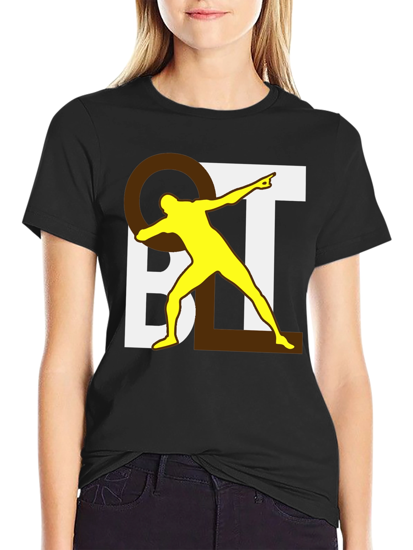 Novelty Graphic Tee - QBL Dabbing Player Black T-Shirt