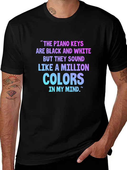 Piano Keys Colors T-Shirt - Music Lover Tee