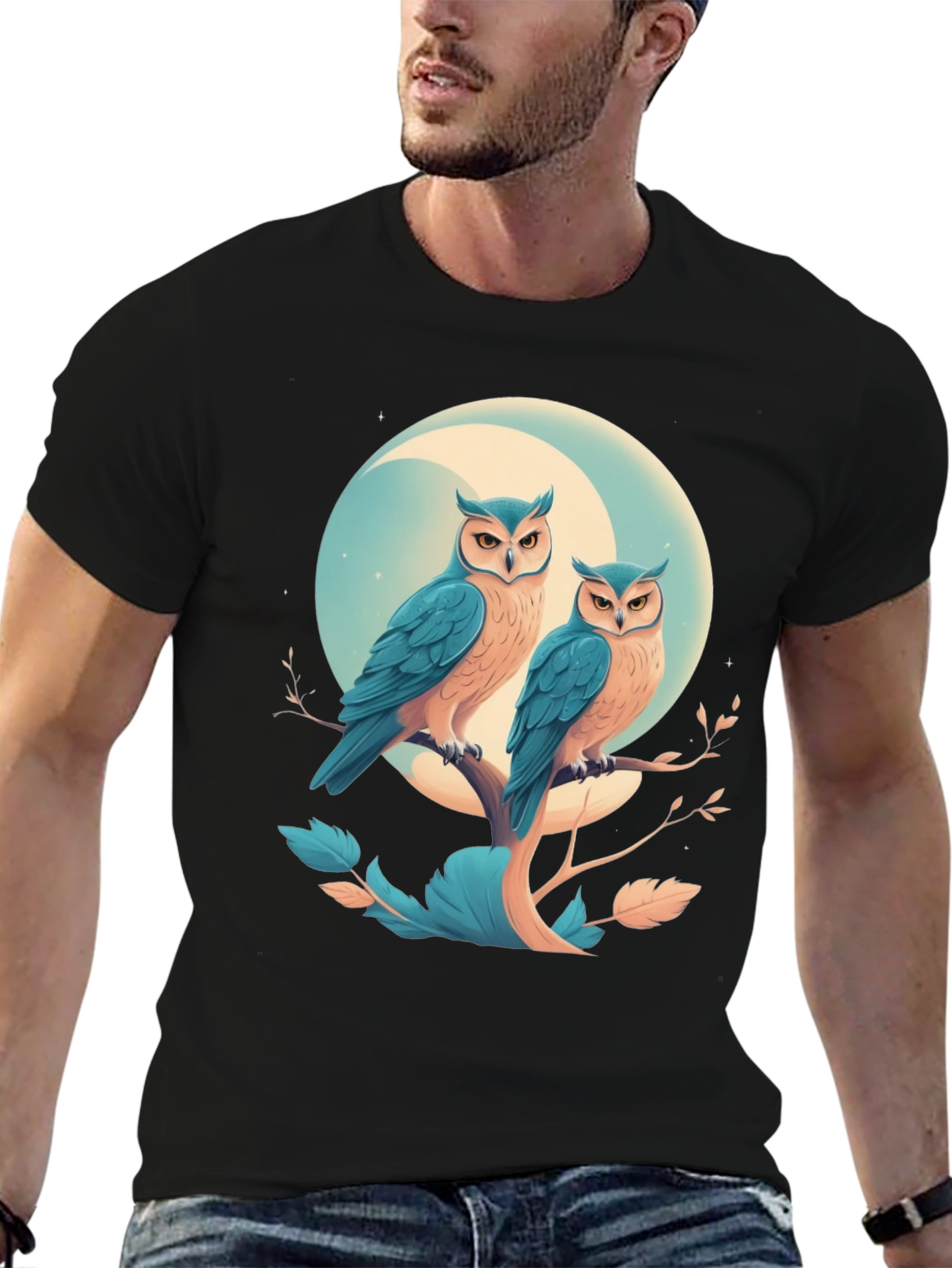 Owl Moon T-Shirt - Unique Graphic Tee