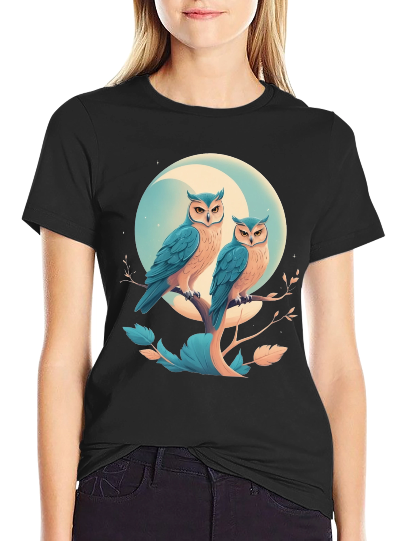 Owl Moon T-Shirt - Unique Graphic Tee