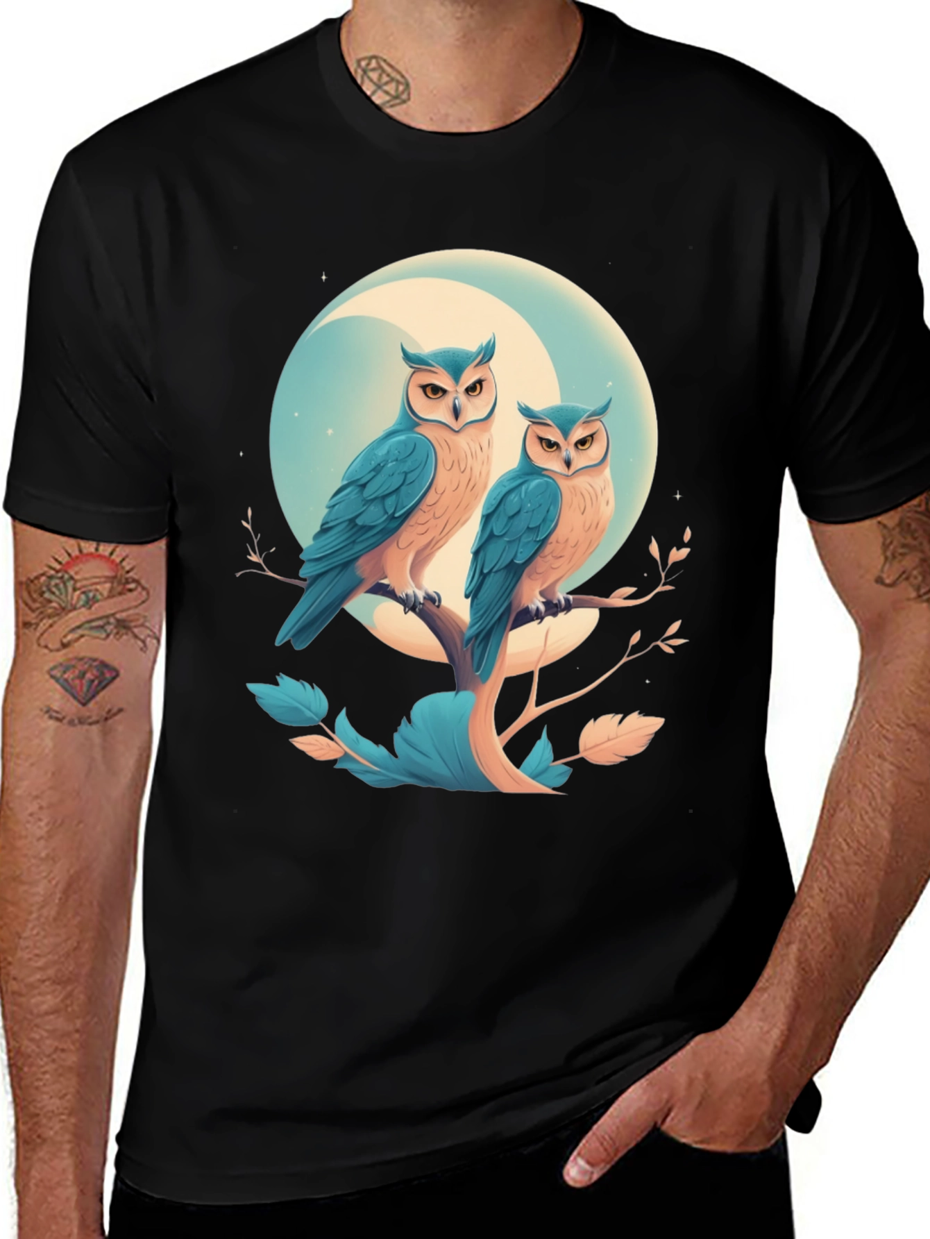 Owl Moon T-Shirt - Unique Graphic Tee