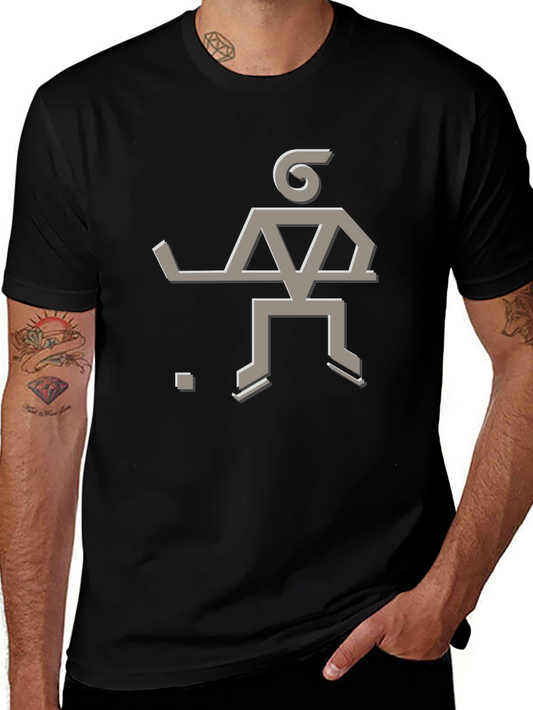 Hockey Player Graphic Tee - Cool Design Soft Cotton