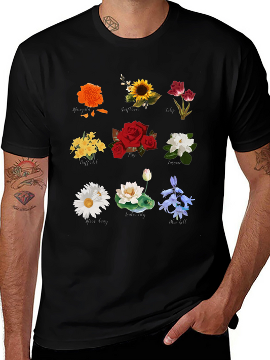 Floral T-Shirt with Assorted Flower Prints